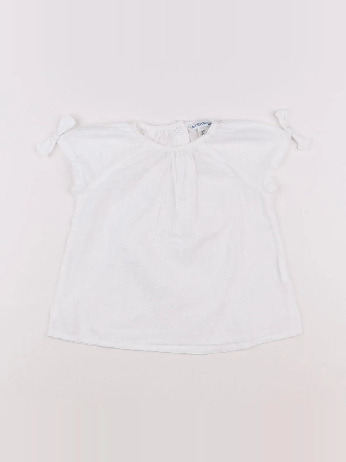 Vertbaudet - blouse blanc - 12 mois