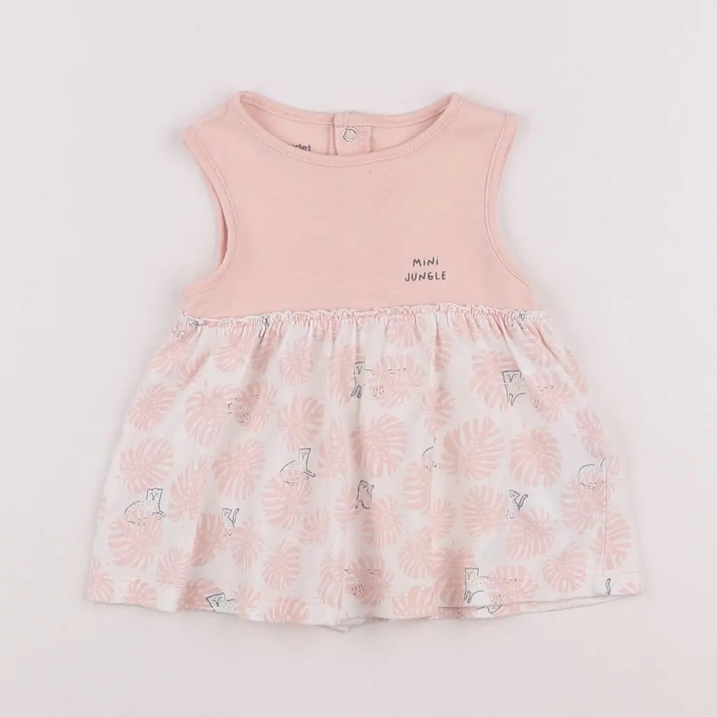 Vertbaudet - robe rose - 1 mois