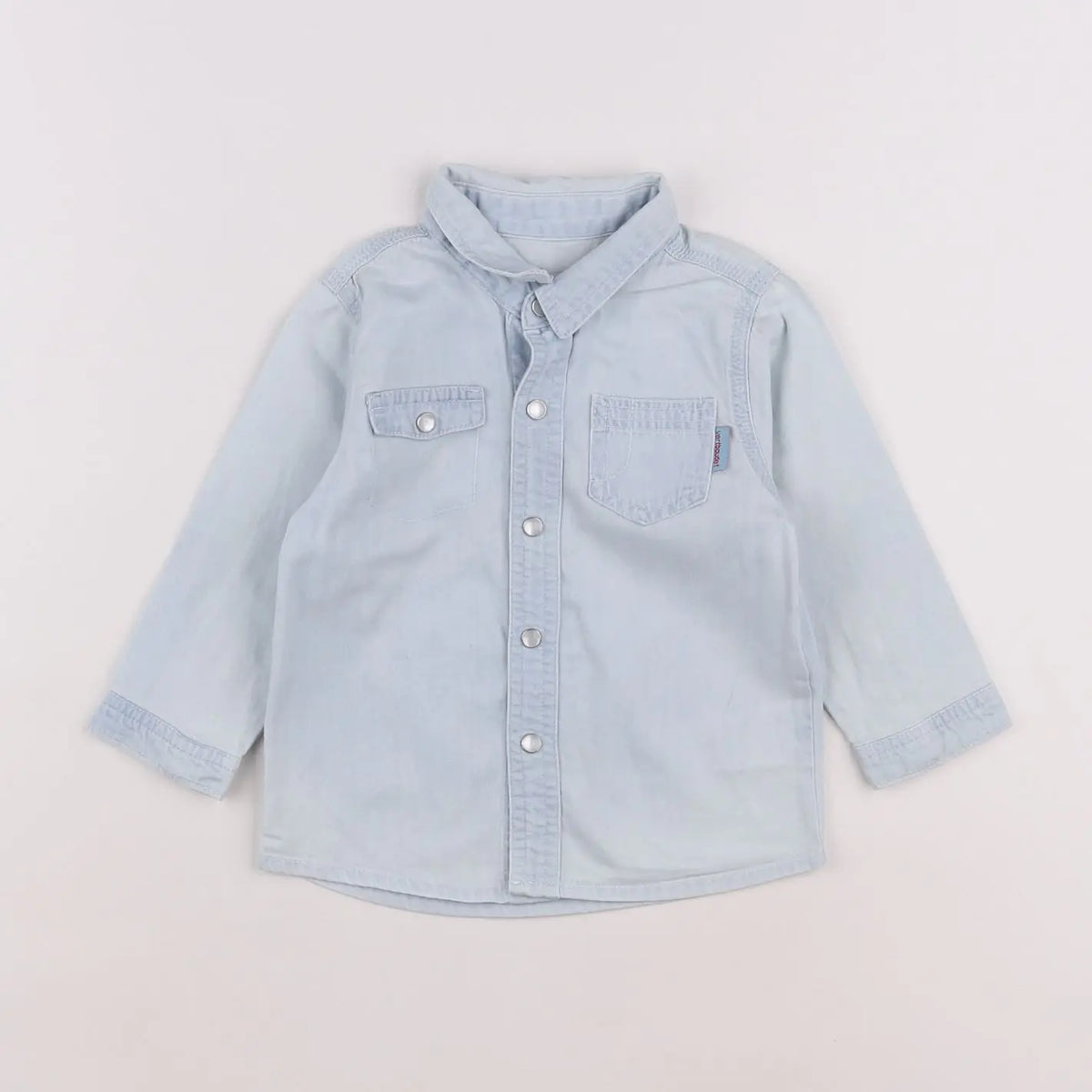 Vertbaudet - chemise bleu - 12 mois