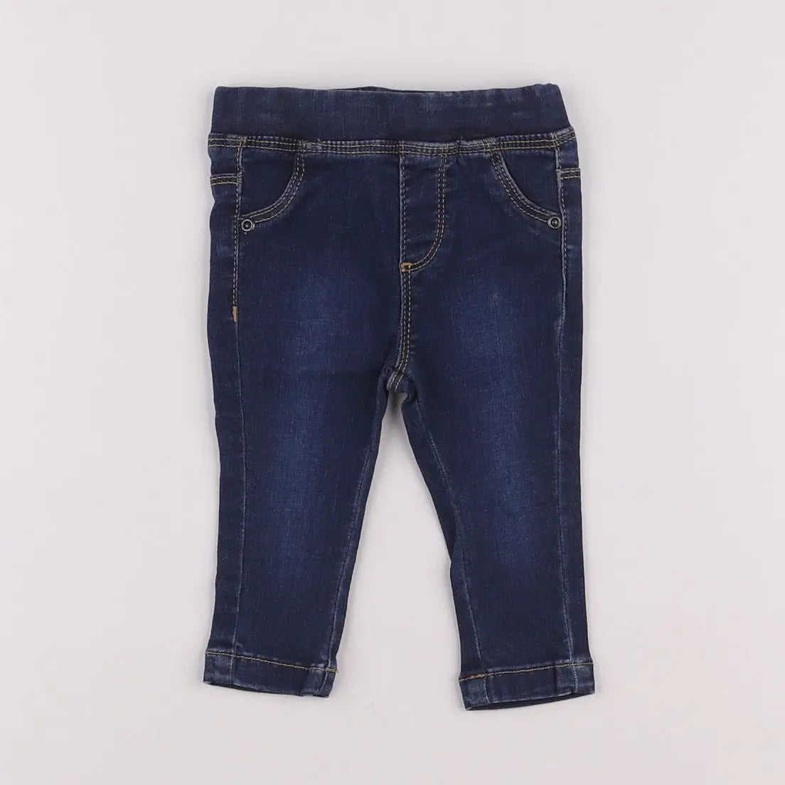 Vertbaudet - jegging bleu - 6 mois