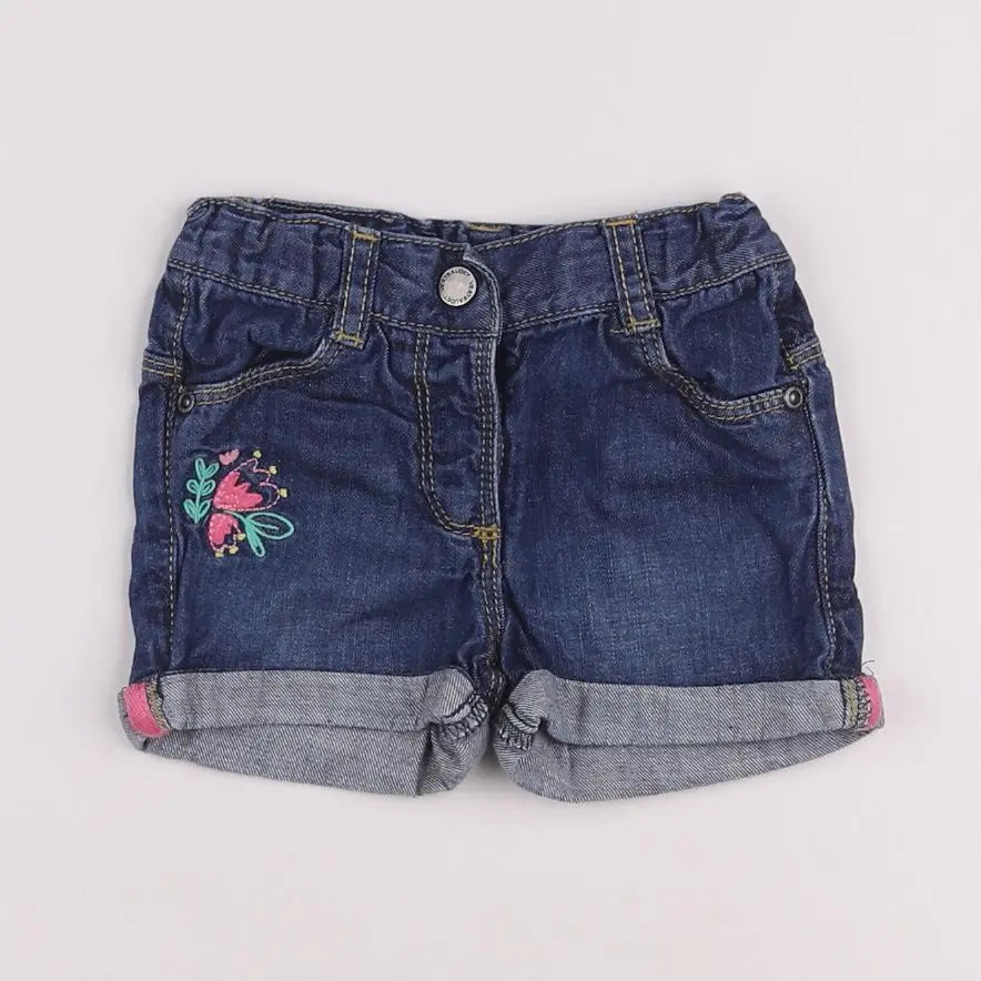 Vertbaudet - short bleu - 6 mois