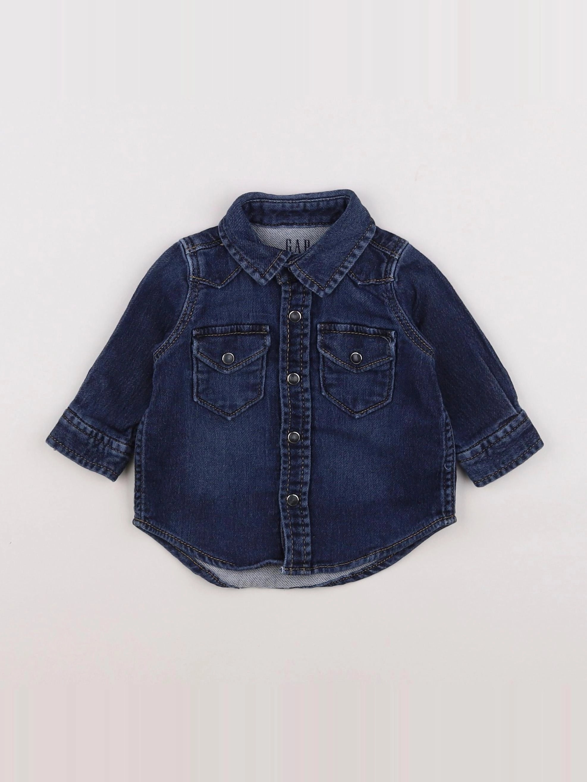 GAP - chemise bleu - 3/6 mois