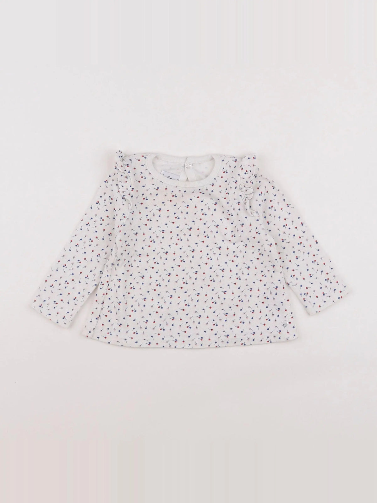 Petit Bateau - tee-shirt blanc - 12 mois