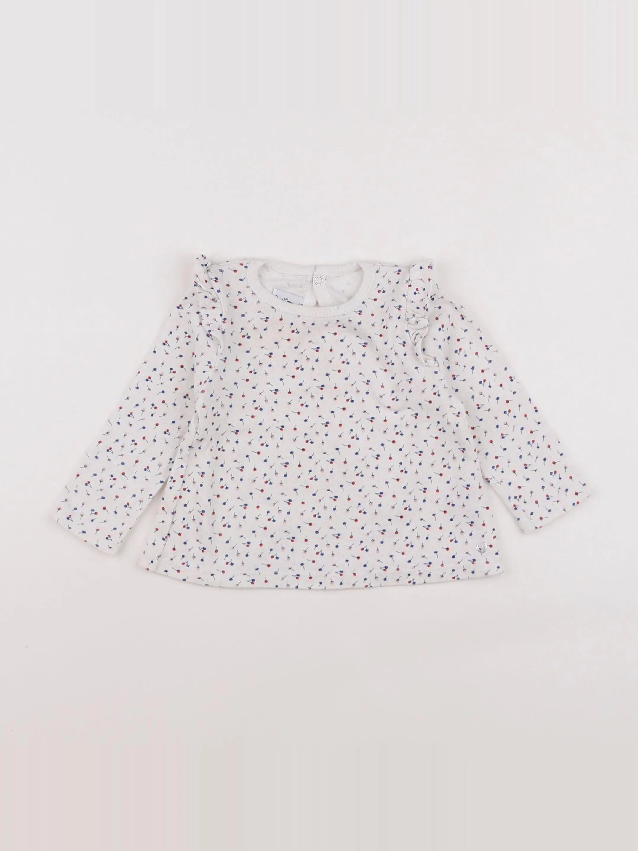Petit Bateau - tee-shirt blanc - 12 mois