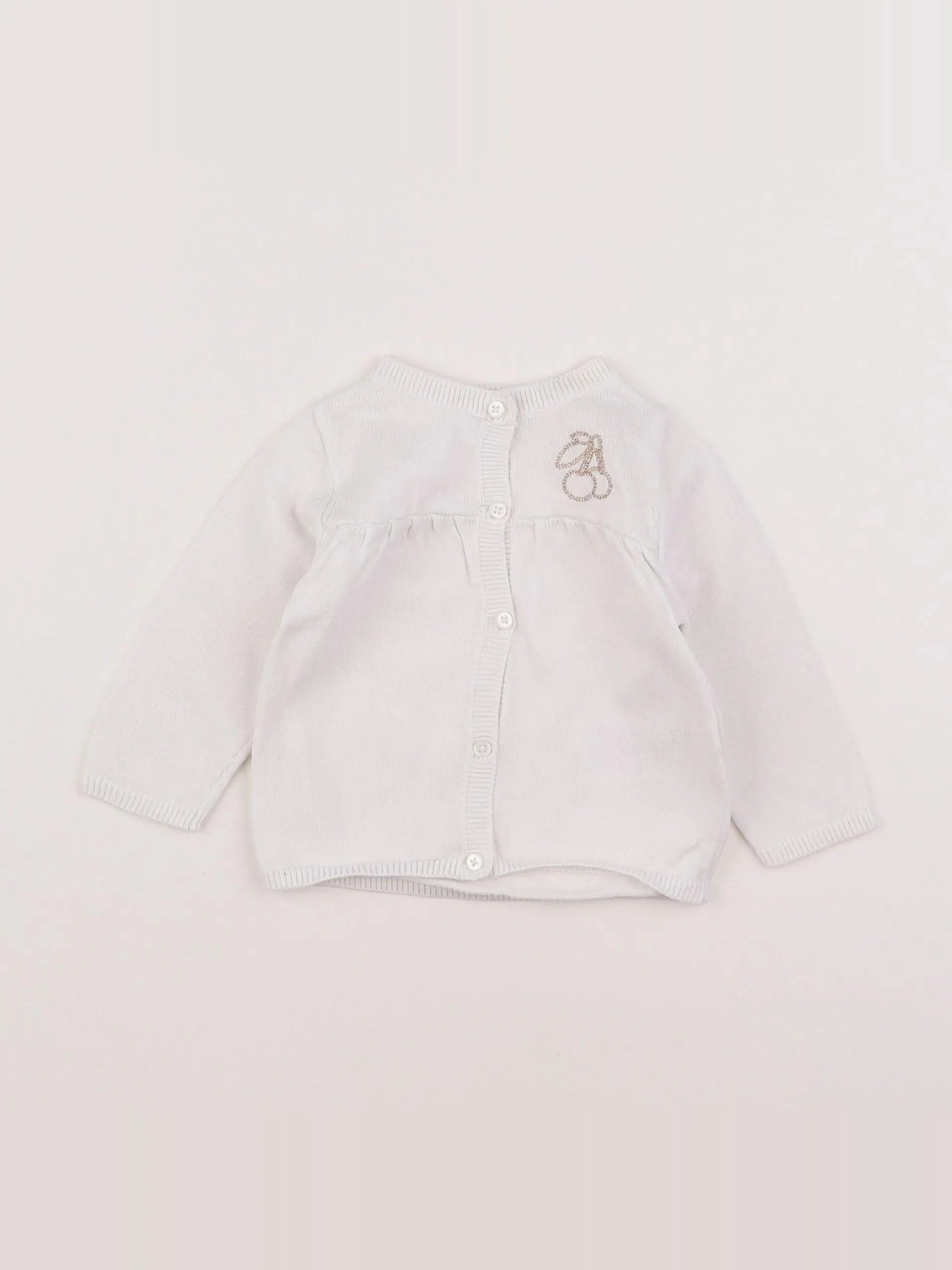 Vertbaudet - gilet blanc - 6 mois