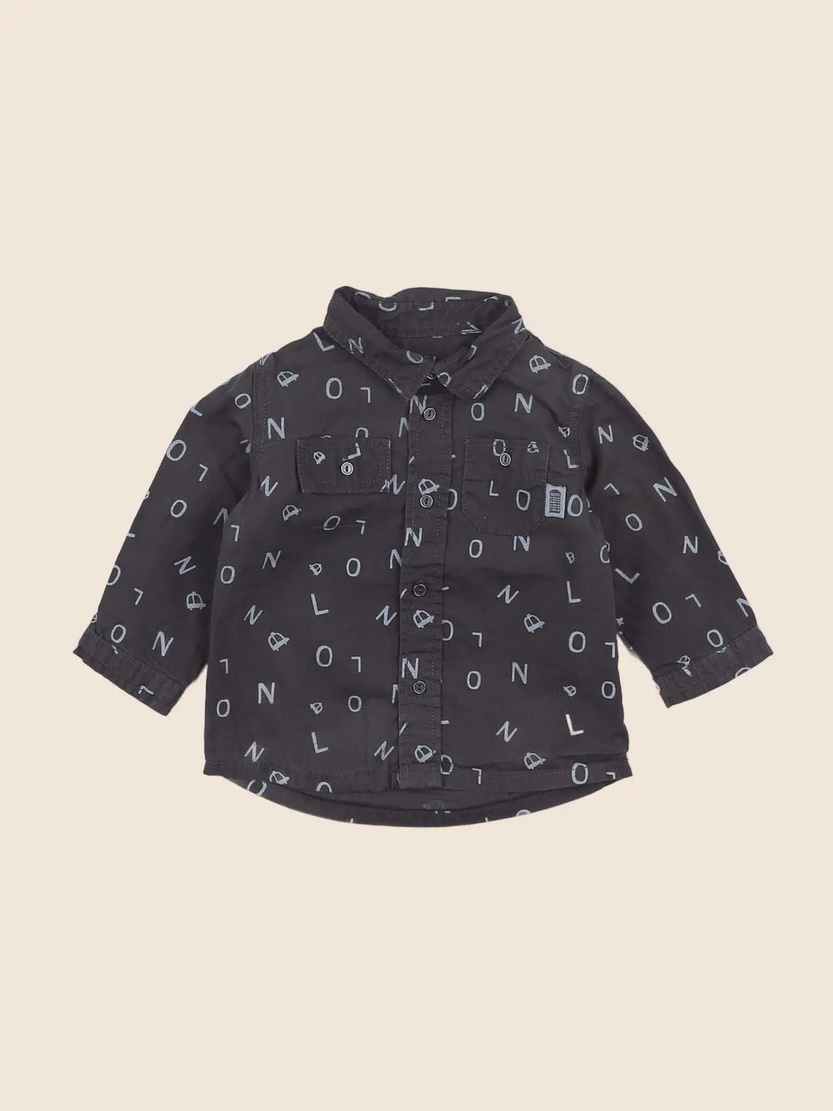 Vertbaudet - chemise gris - 6 mois