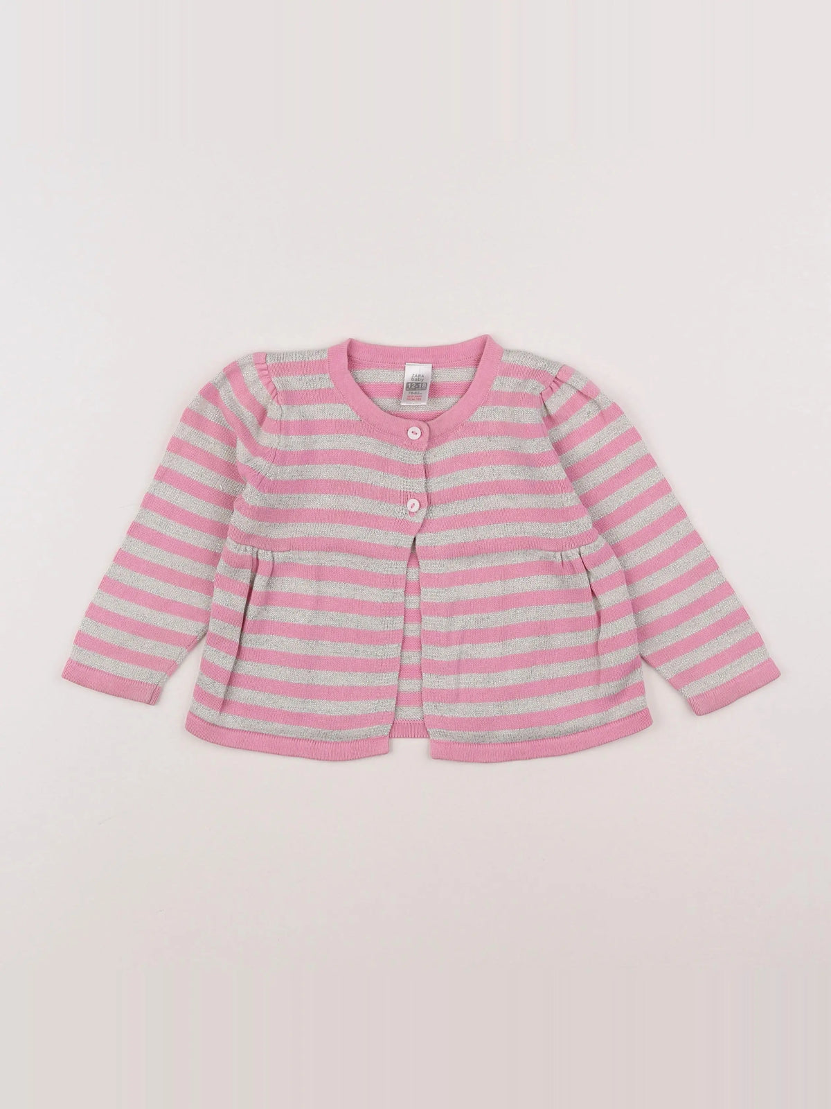 Zara - gilet rose - 12/18 mois