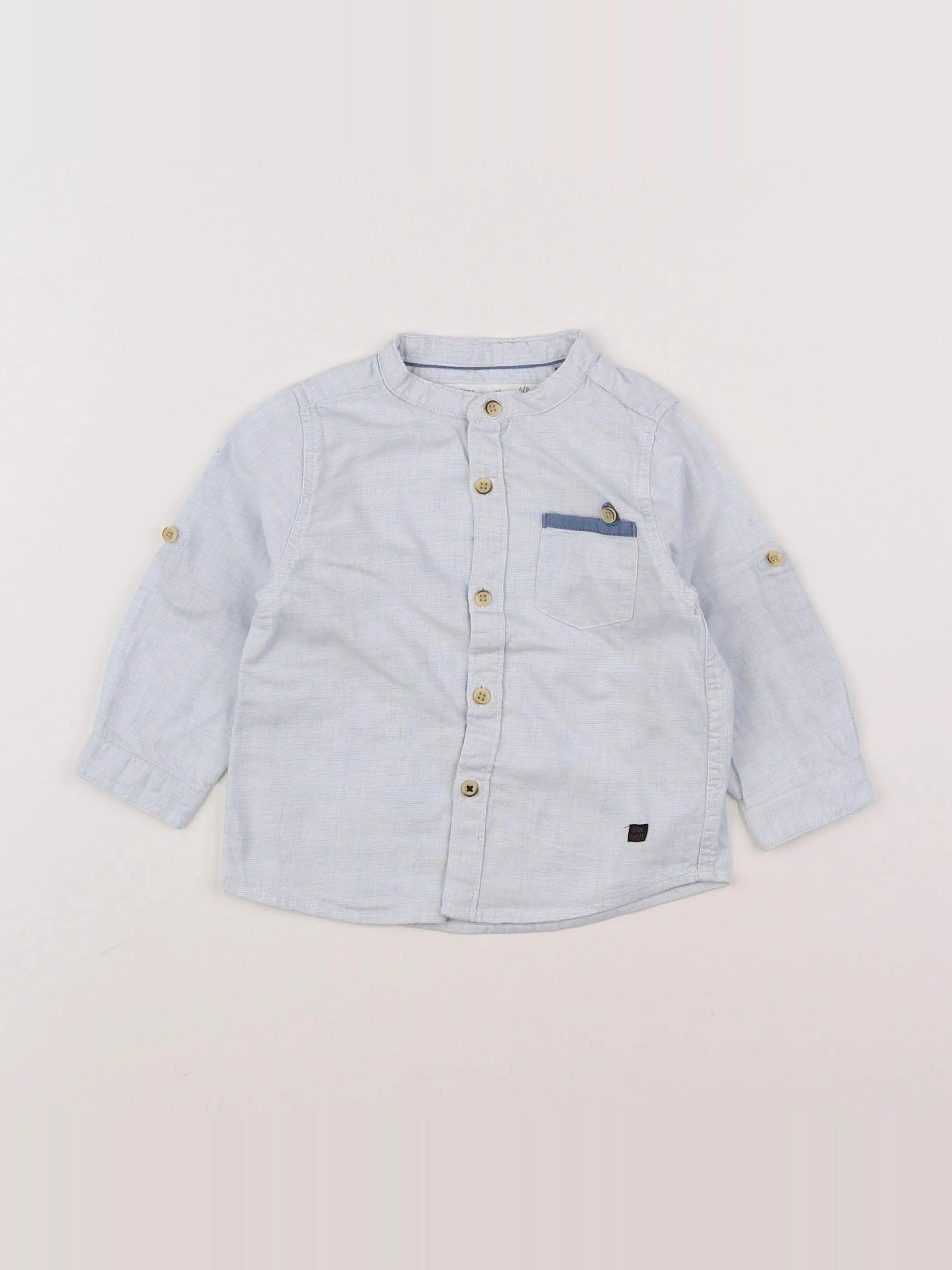 Zara - chemise bleu - 6/9 mois