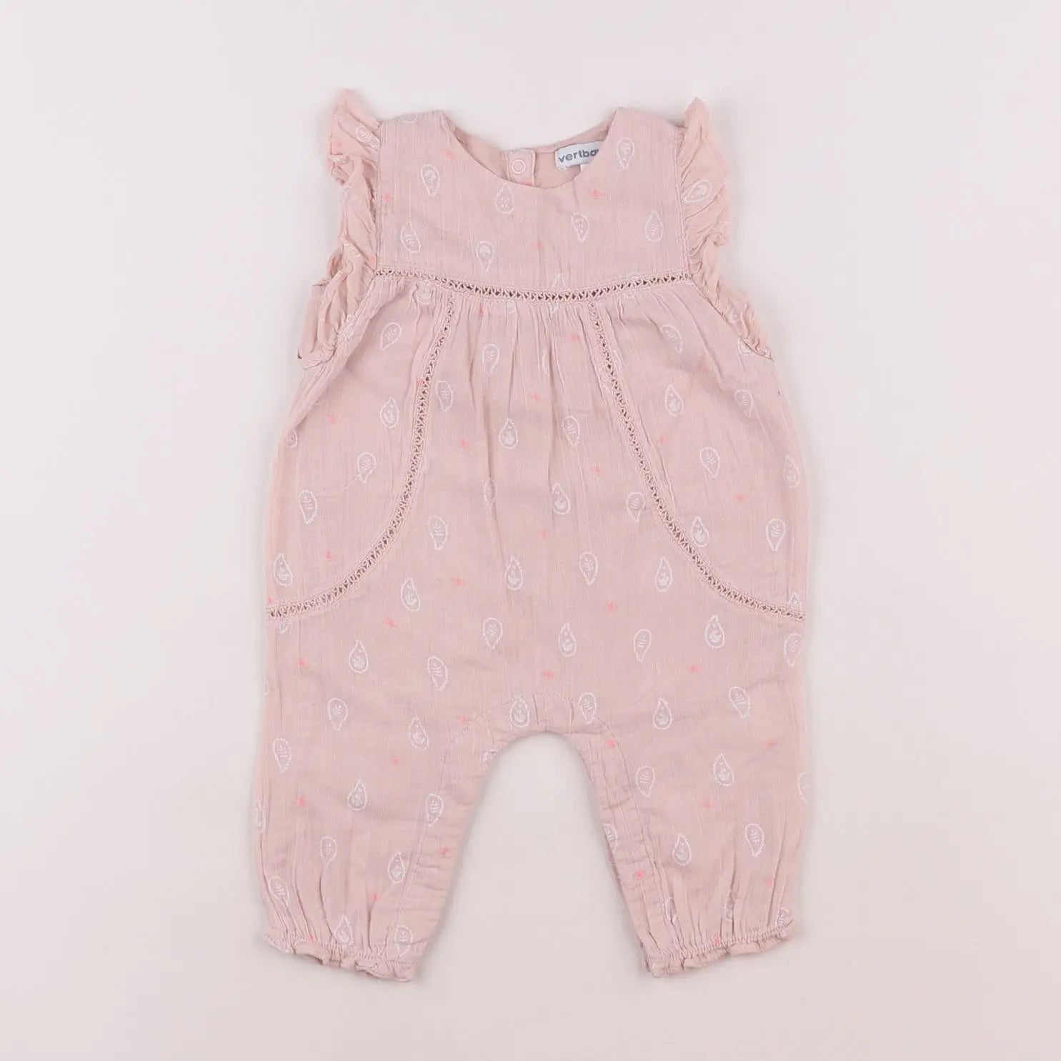 Vertbaudet - combinaison rose - 3 mois