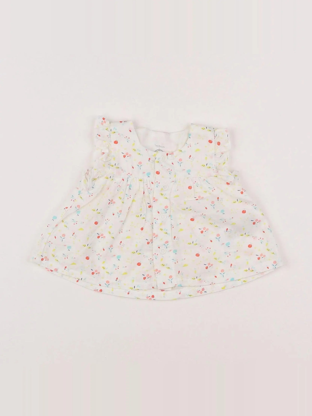 Petit Bateau - robe blanc - 1 mois