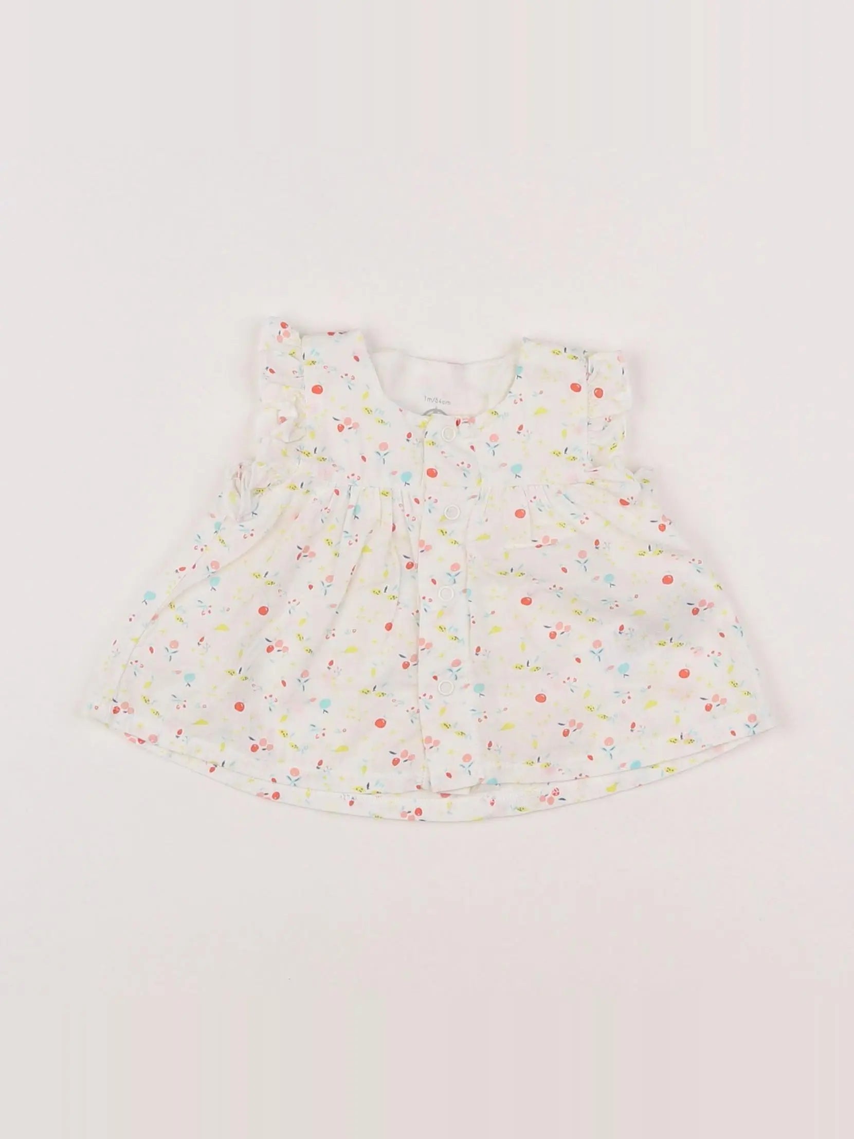 Petit Bateau - robe blanc - 1 mois