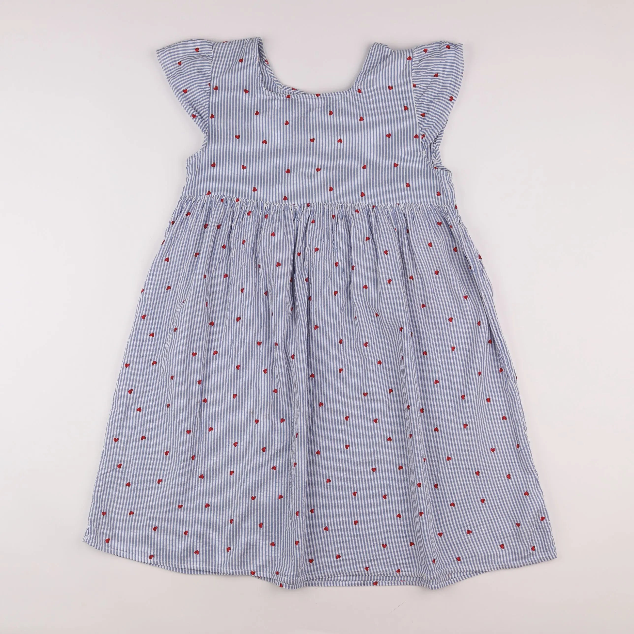 Vertbaudet - robe blanc, bleu - 14 ans