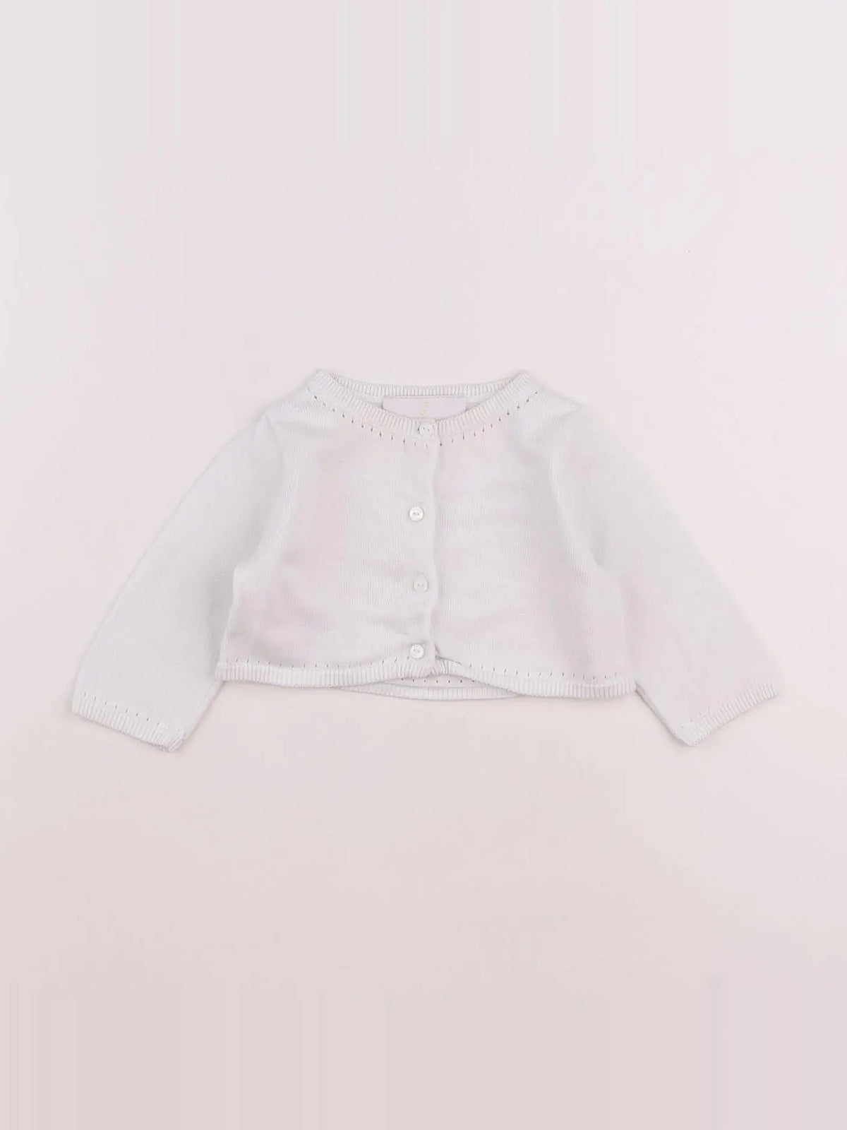 Jacadi - gilet blanc - 6 mois