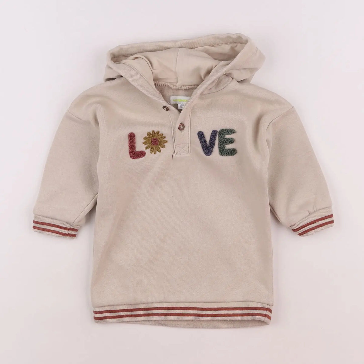 Vertbaudet - robe beige - 12 mois