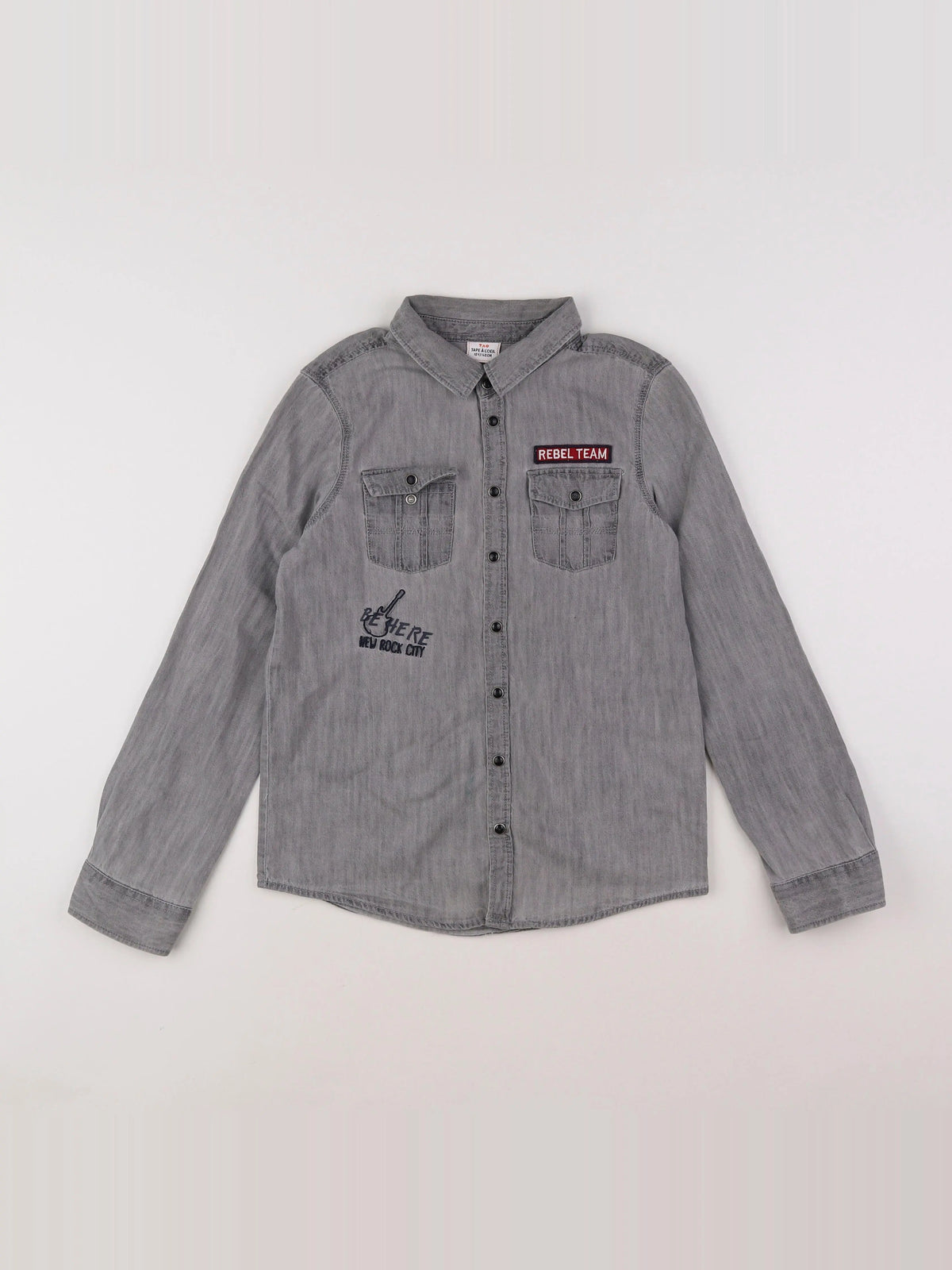 Tape à l'oeil - chemise gris - 10 ans