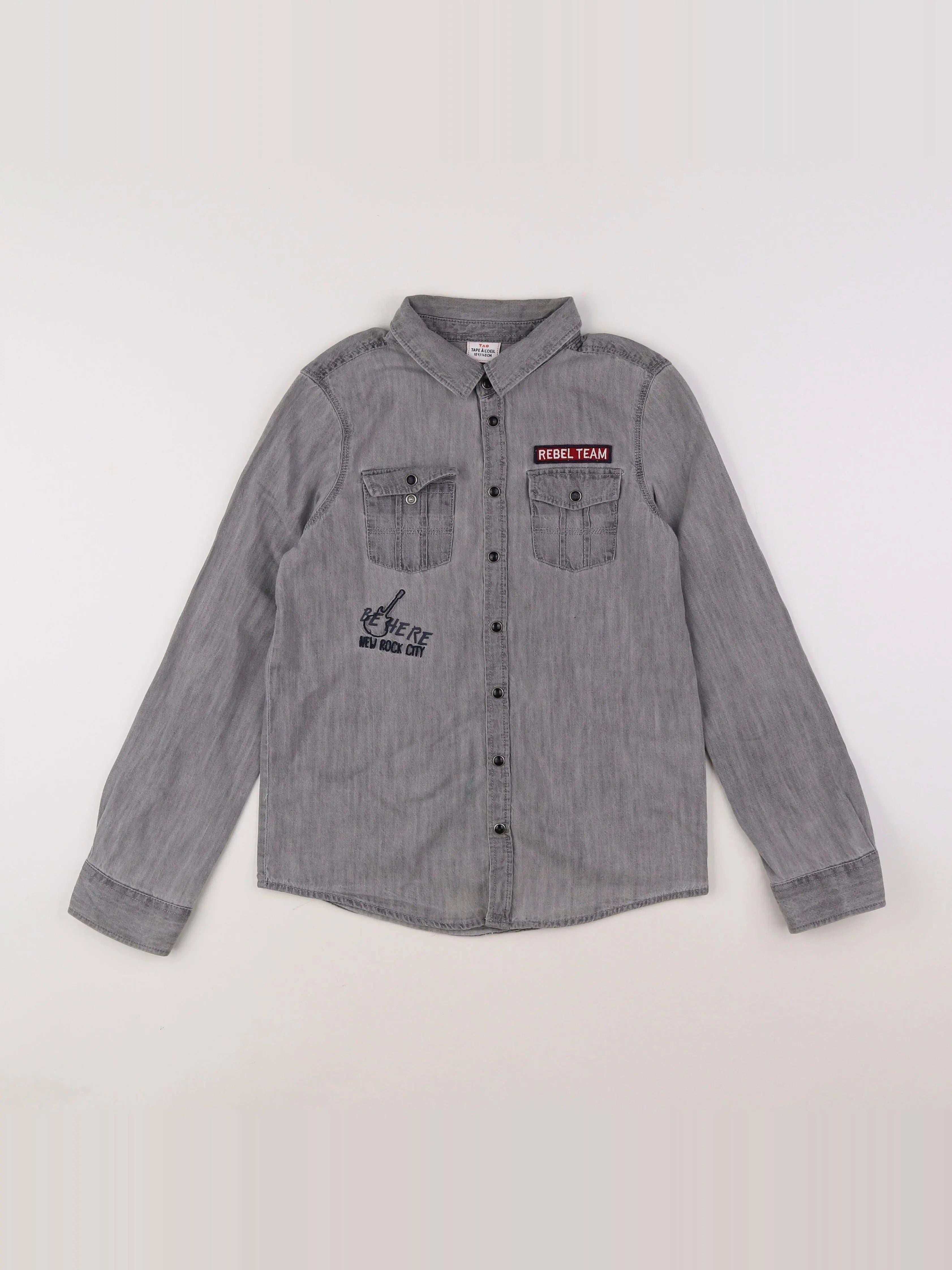 Tape à l'oeil - chemise gris - 10 ans