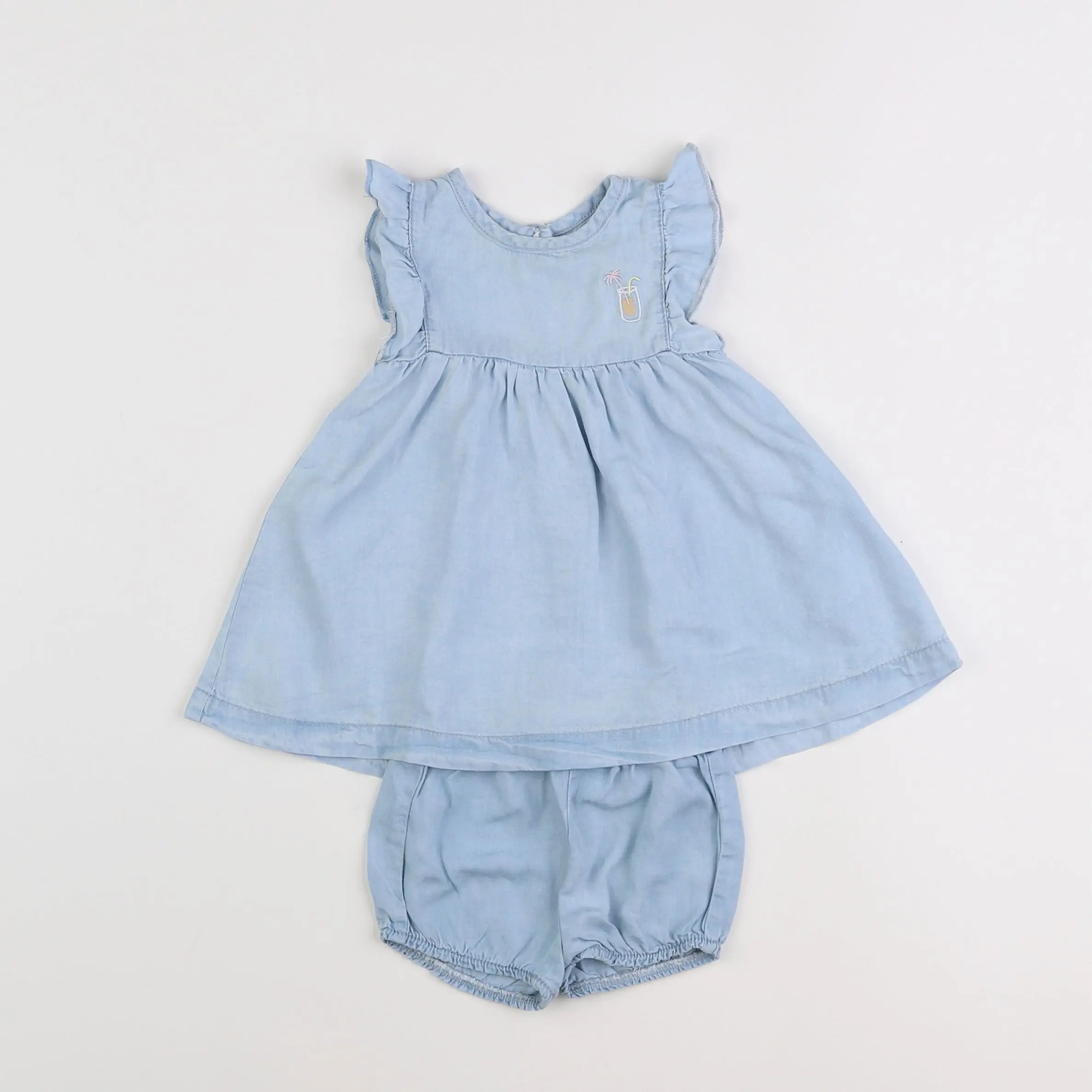Vertbaudet - robe bleu - 3 mois