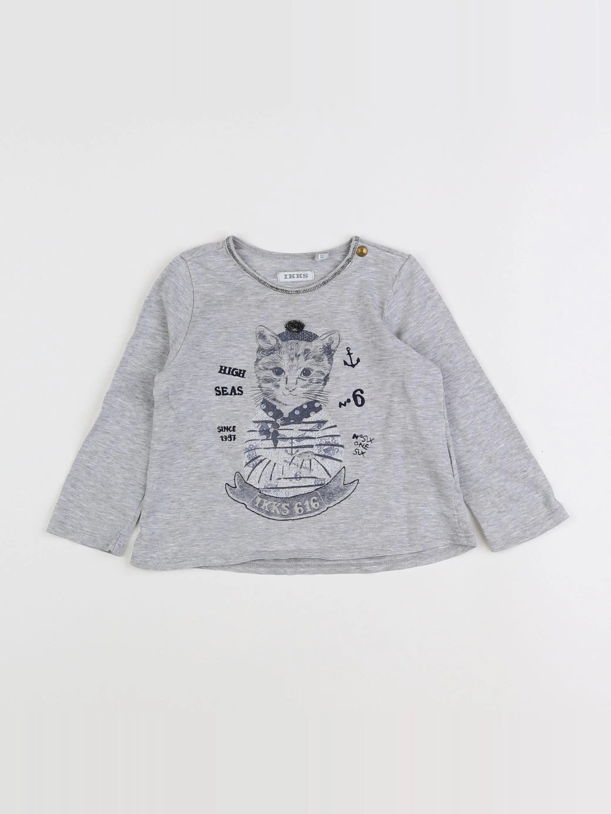 IKKS - tee-shirt gris - 18 mois