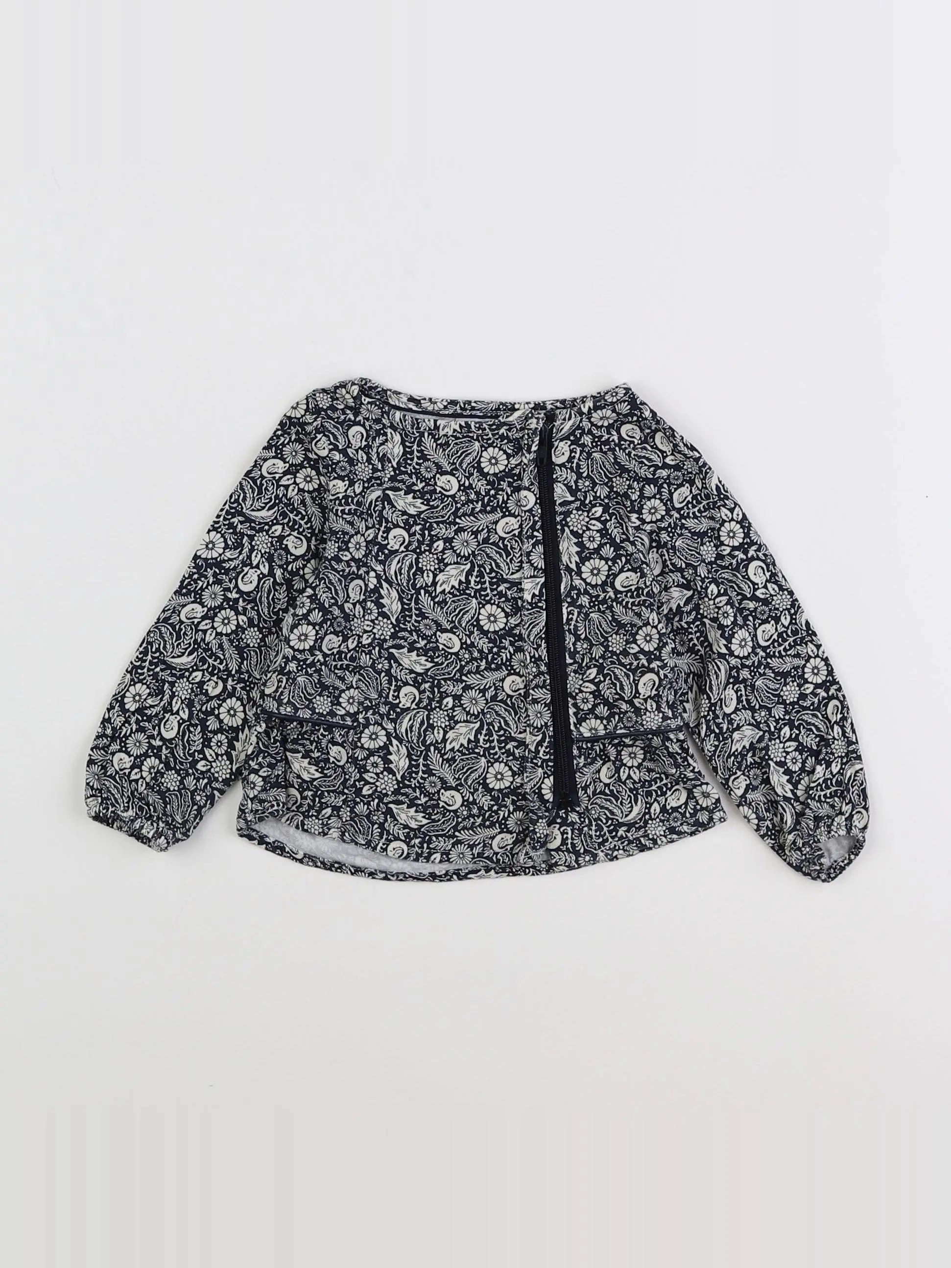 IKKS - blouse bleu, blanc - 12 mois