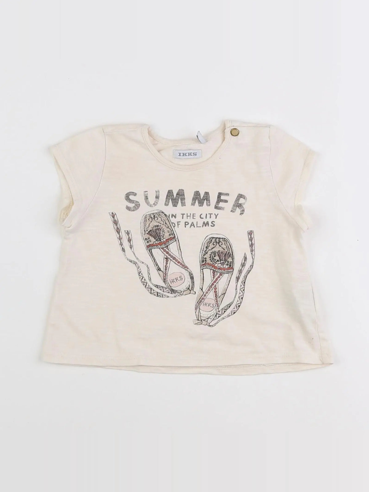 IKKS - tee-shirt beige - 18 mois
