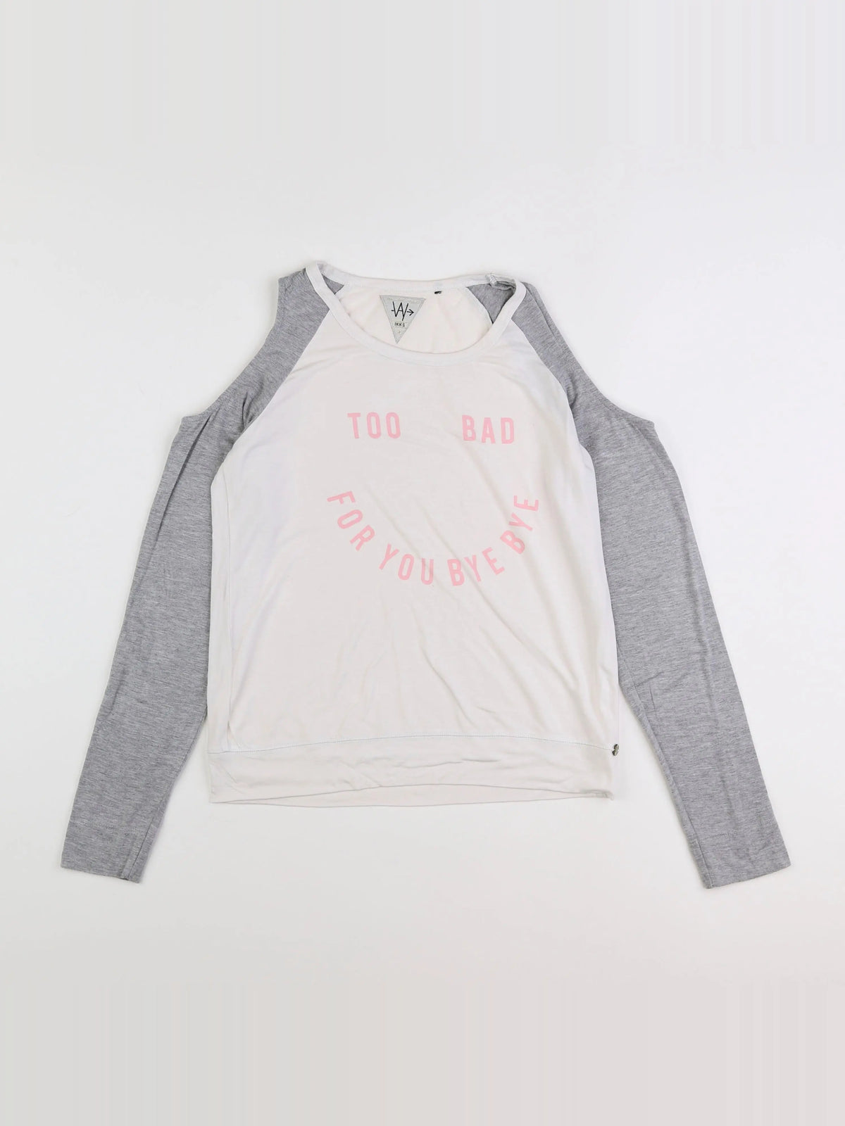 IKKS - tee-shirt blanc, gris - 11/12 ans