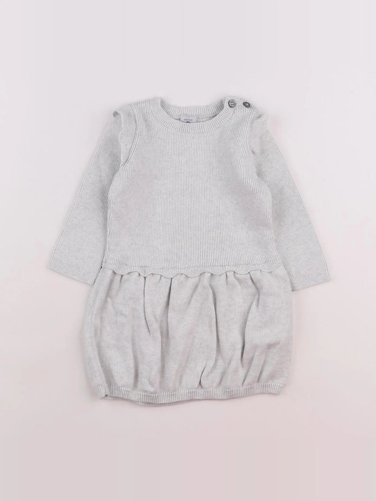 Petit Bateau - robe beige - 12 mois