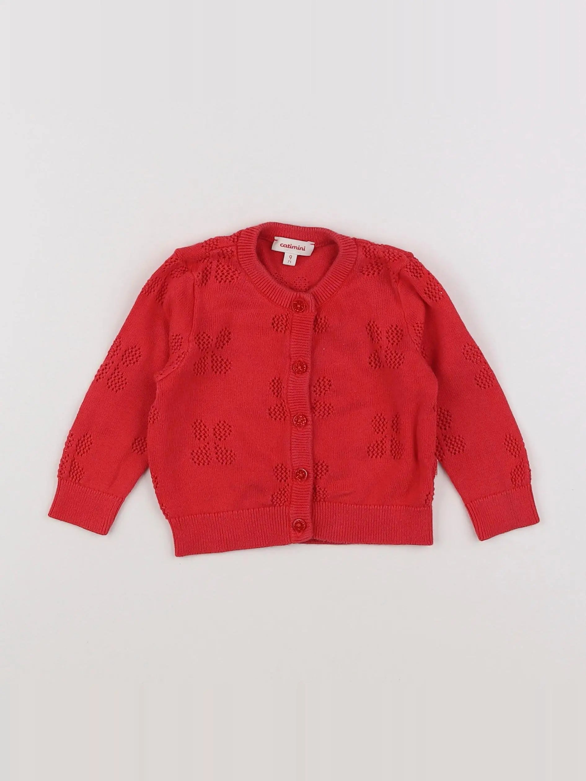 Catimini - gilet rouge - 9 mois