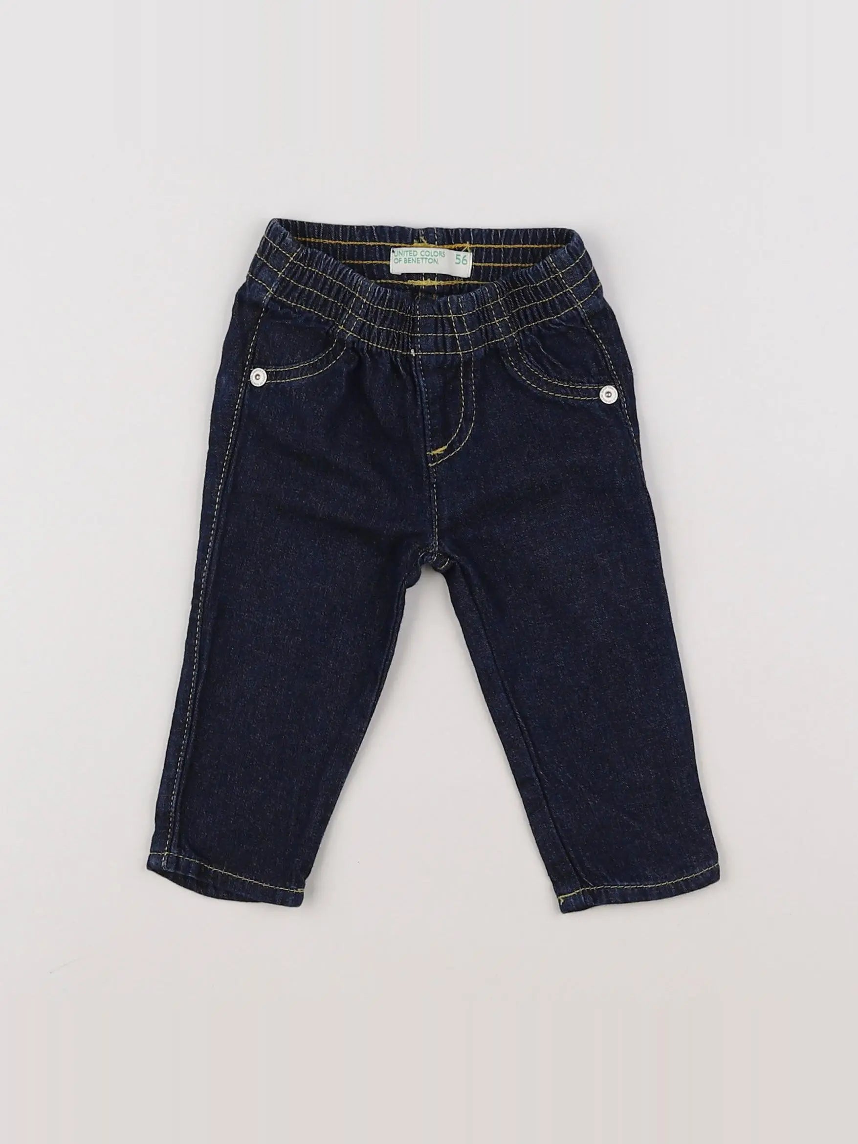 Benetton - jegging bleu - 1/3 mois