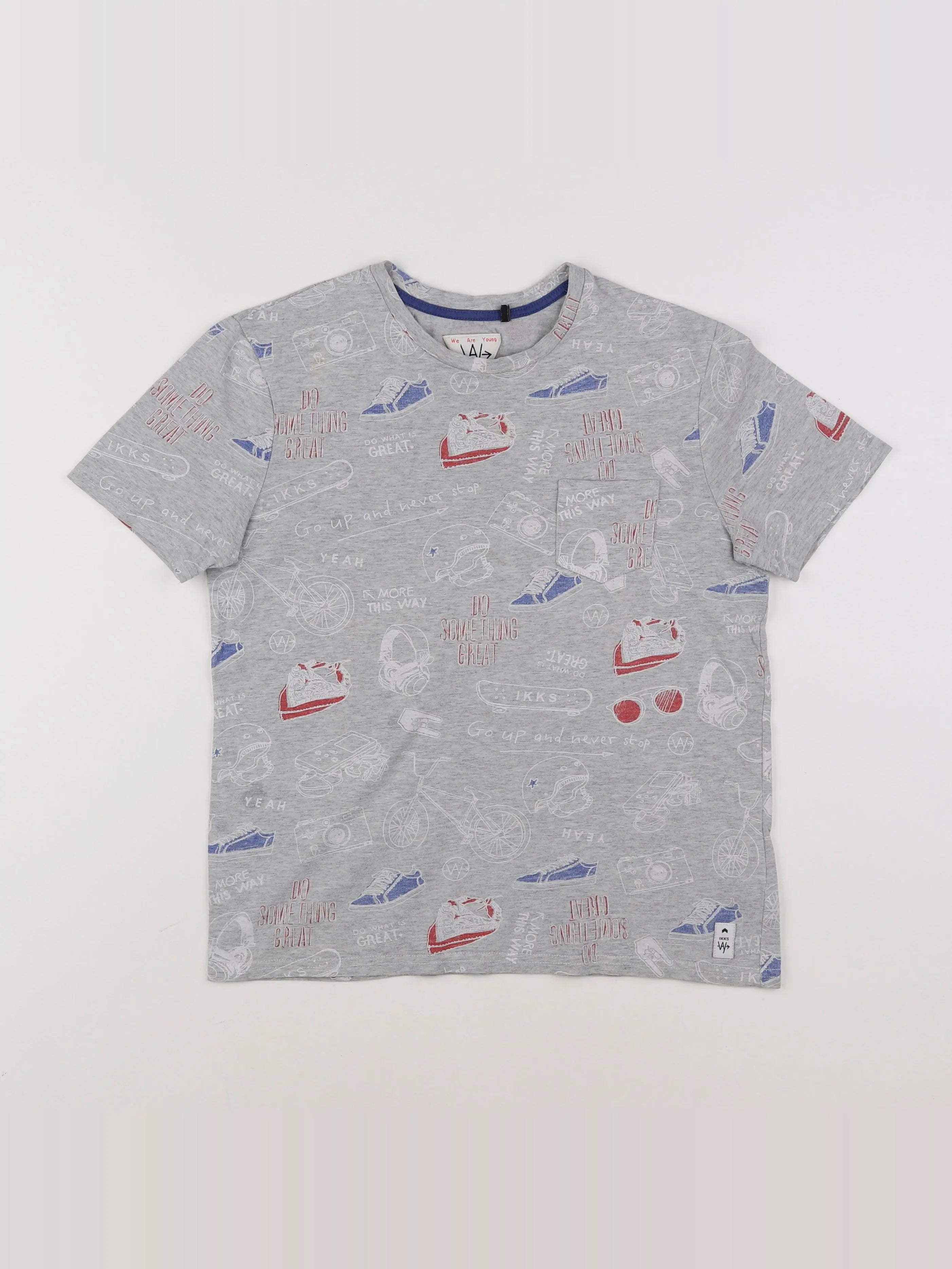 IKKS - tee-shirt gris - 12 ans