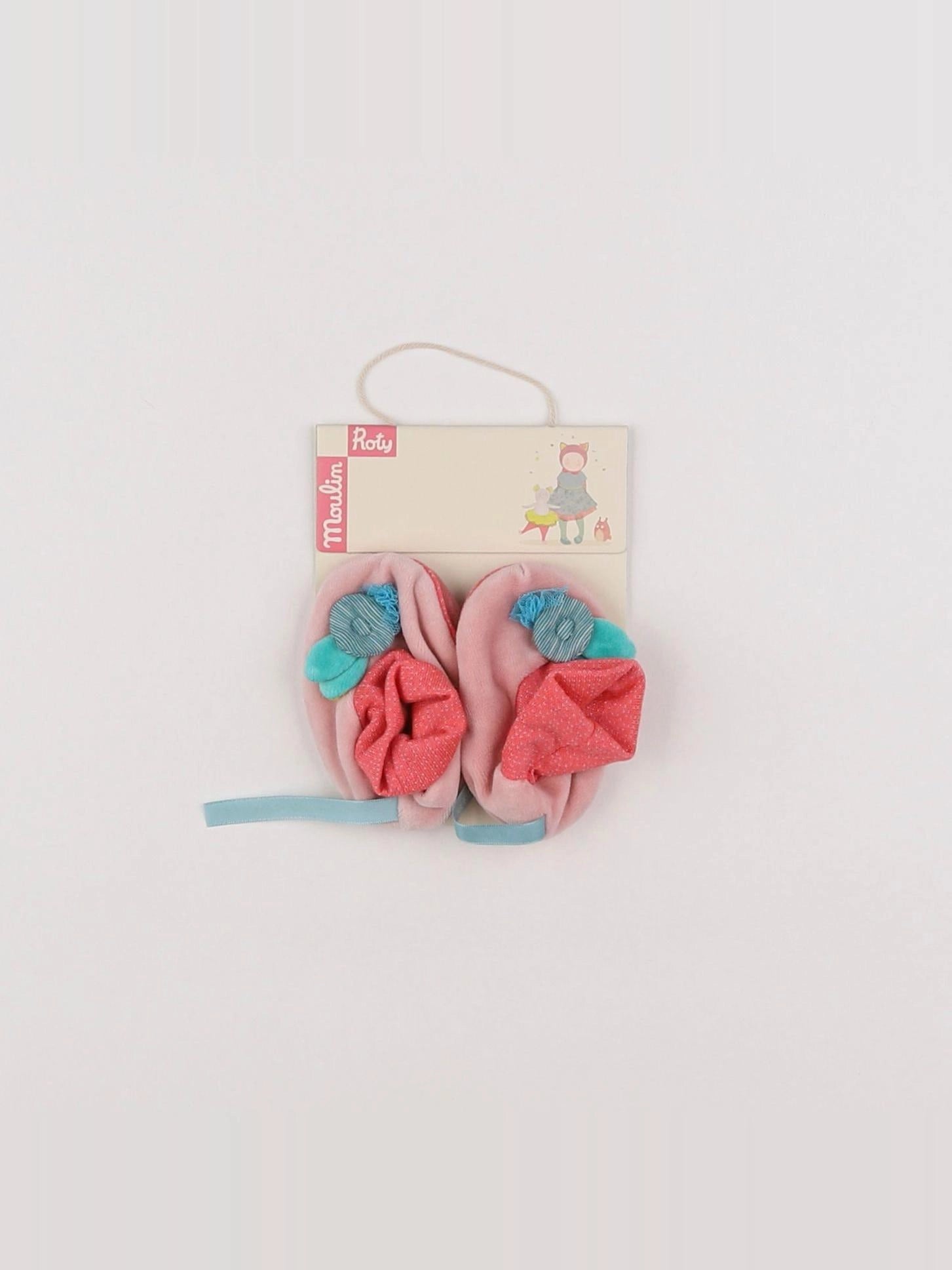 Moulin Roty - chaussons rose - pointure 16/17
