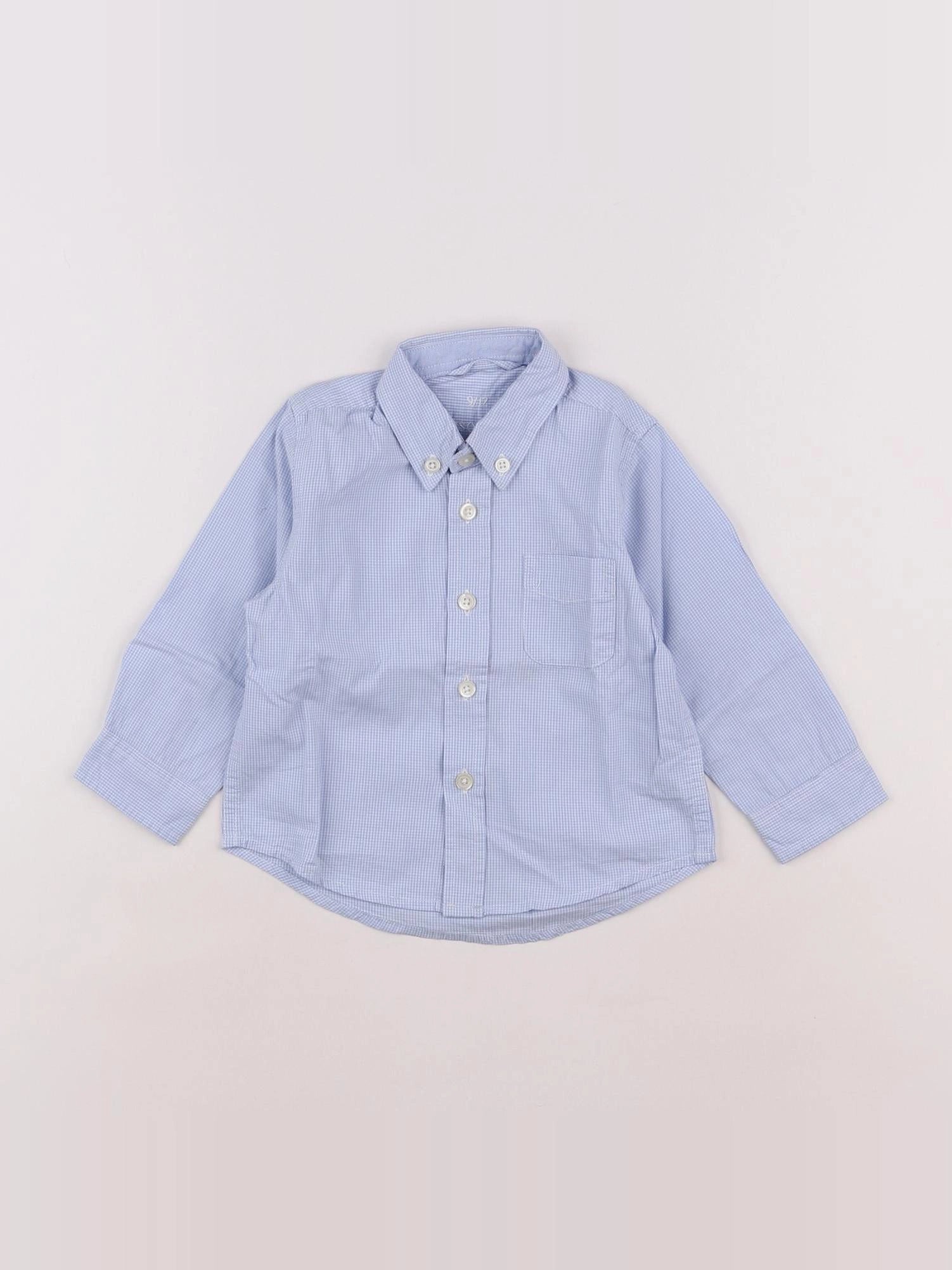 Buissonnière - chemise bleu - 9/12 mois