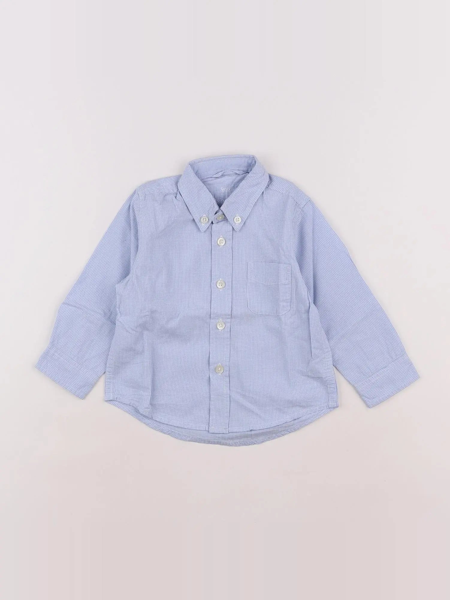 Buissonnière - chemise bleu - 9/12 mois