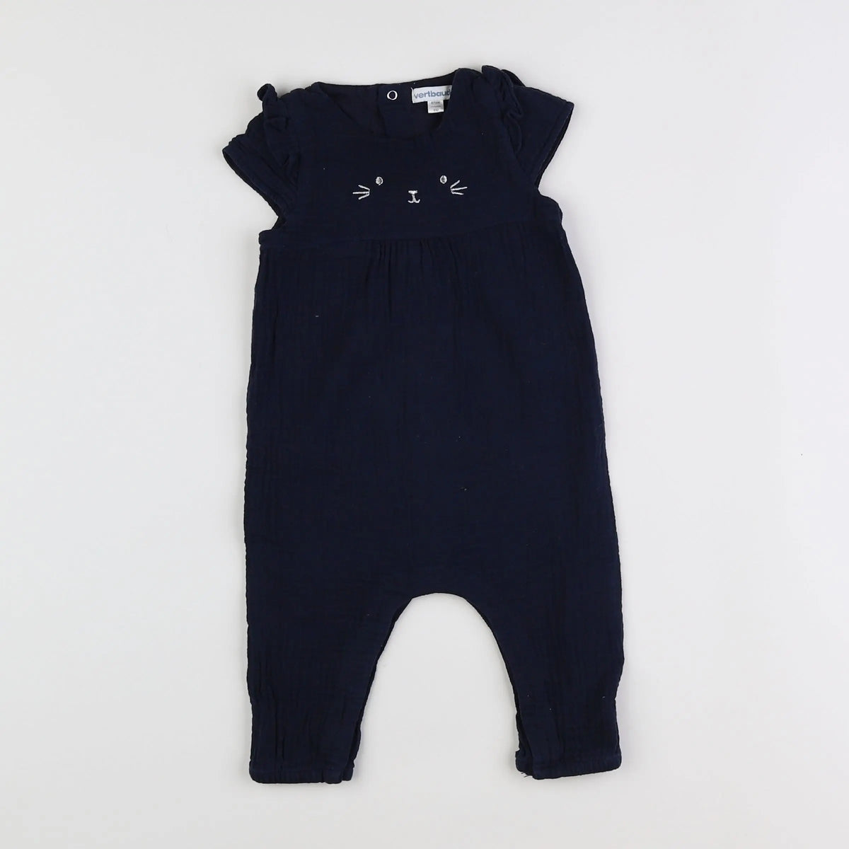 Vertbaudet - combinaison bleu - 9 mois