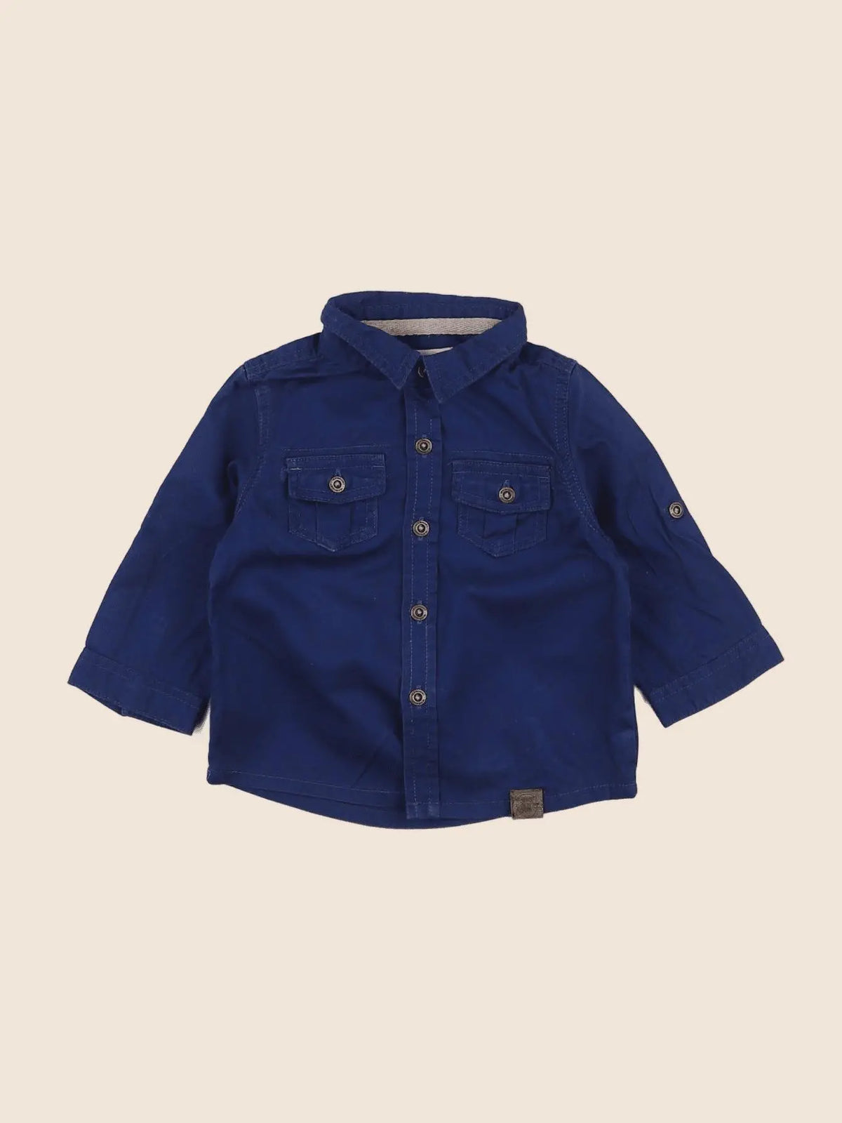 Vertbaudet - chemise bleu - 6 mois