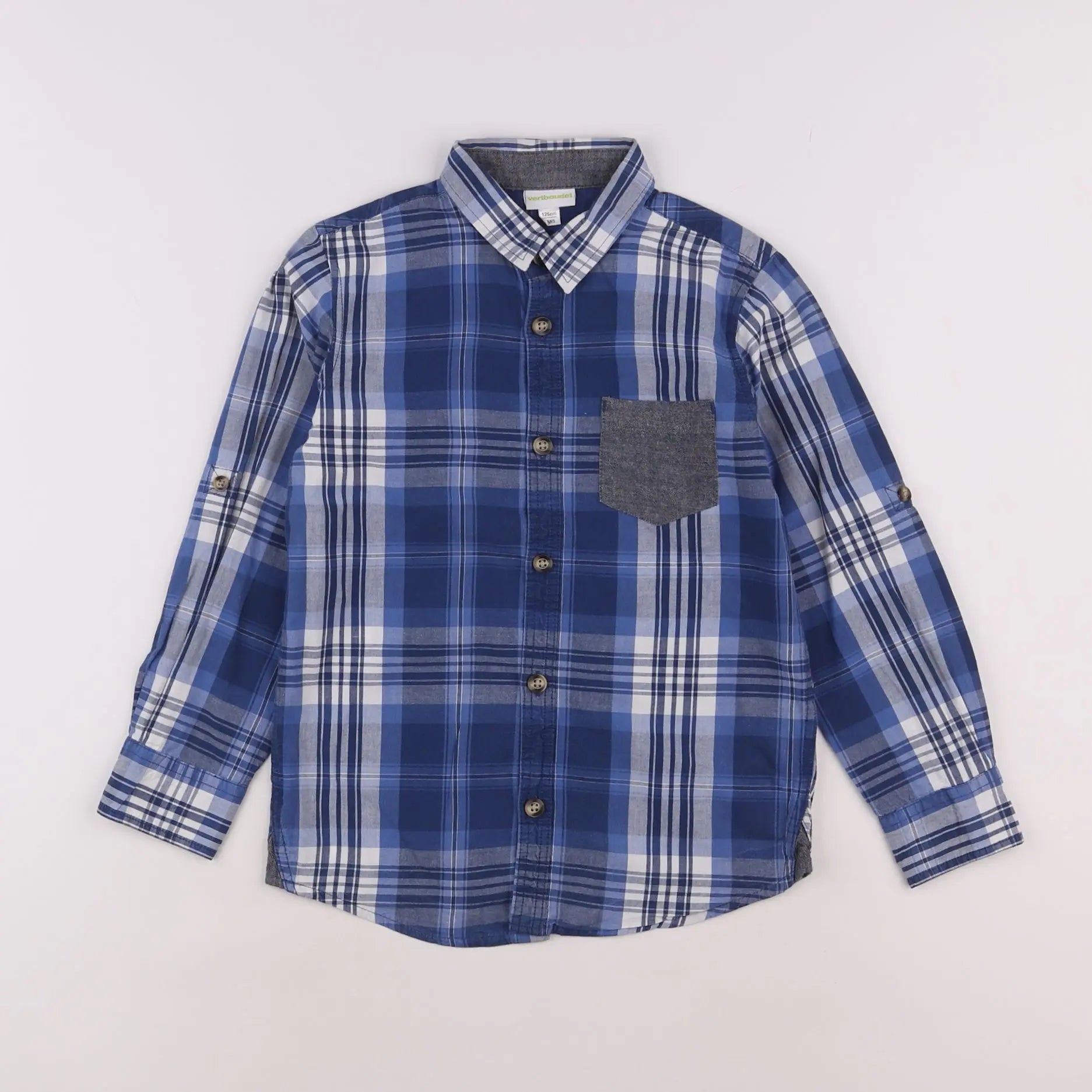 Vertbaudet - chemise bleu - 8 ans