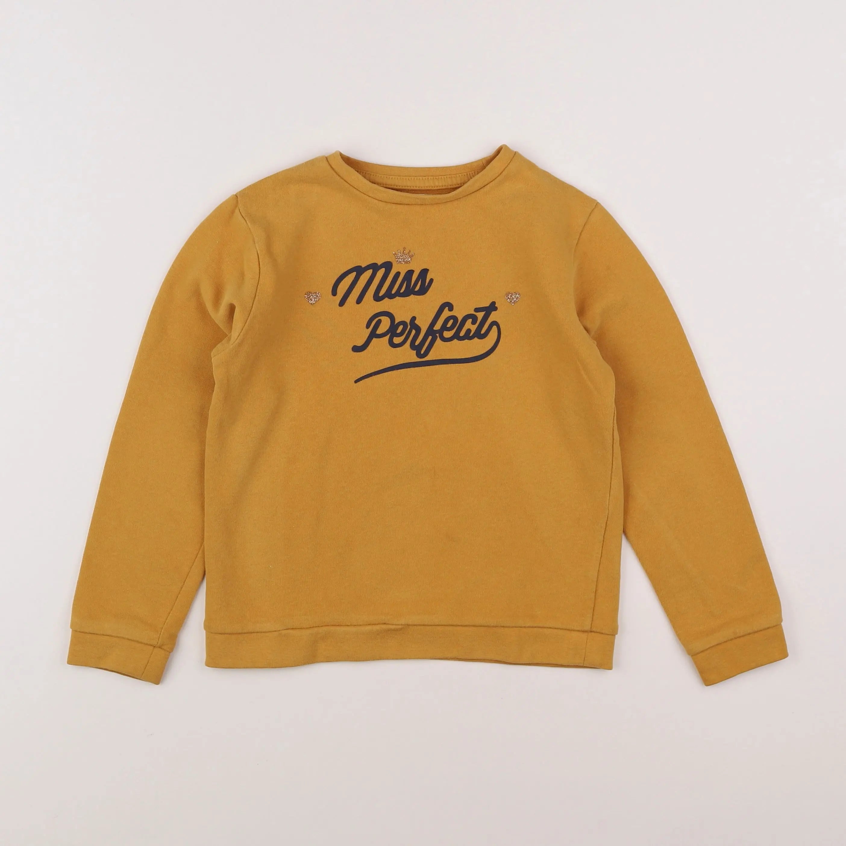 Vertbaudet - sweat jaune - 8 ans
