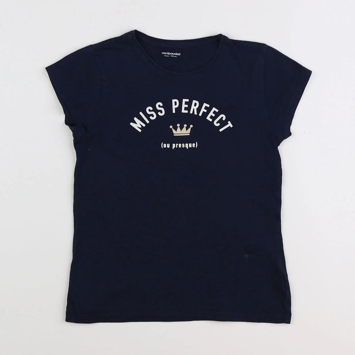 Vertbaudet - tee-shirt bleu - 8 ans