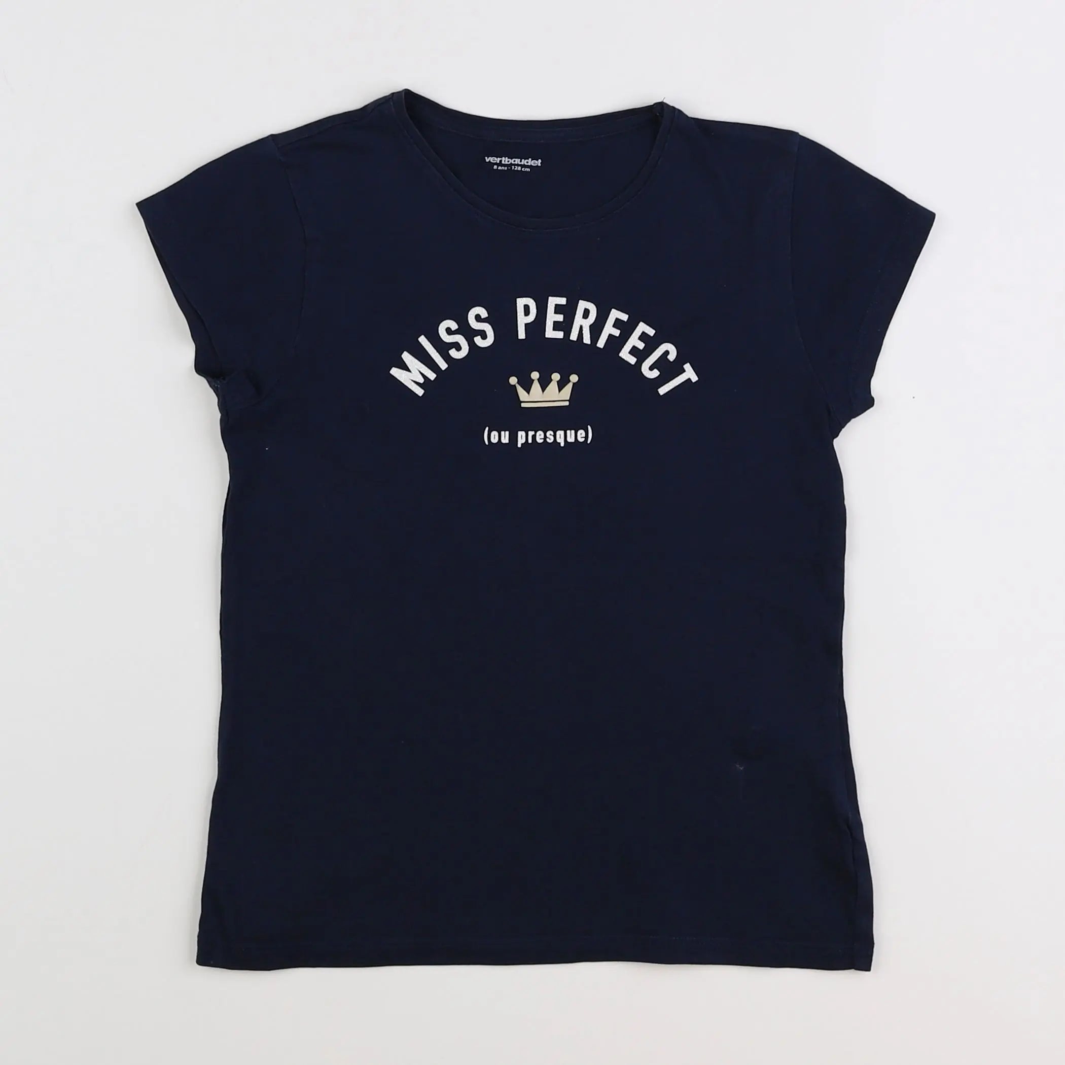 Vertbaudet - tee-shirt bleu - 8 ans