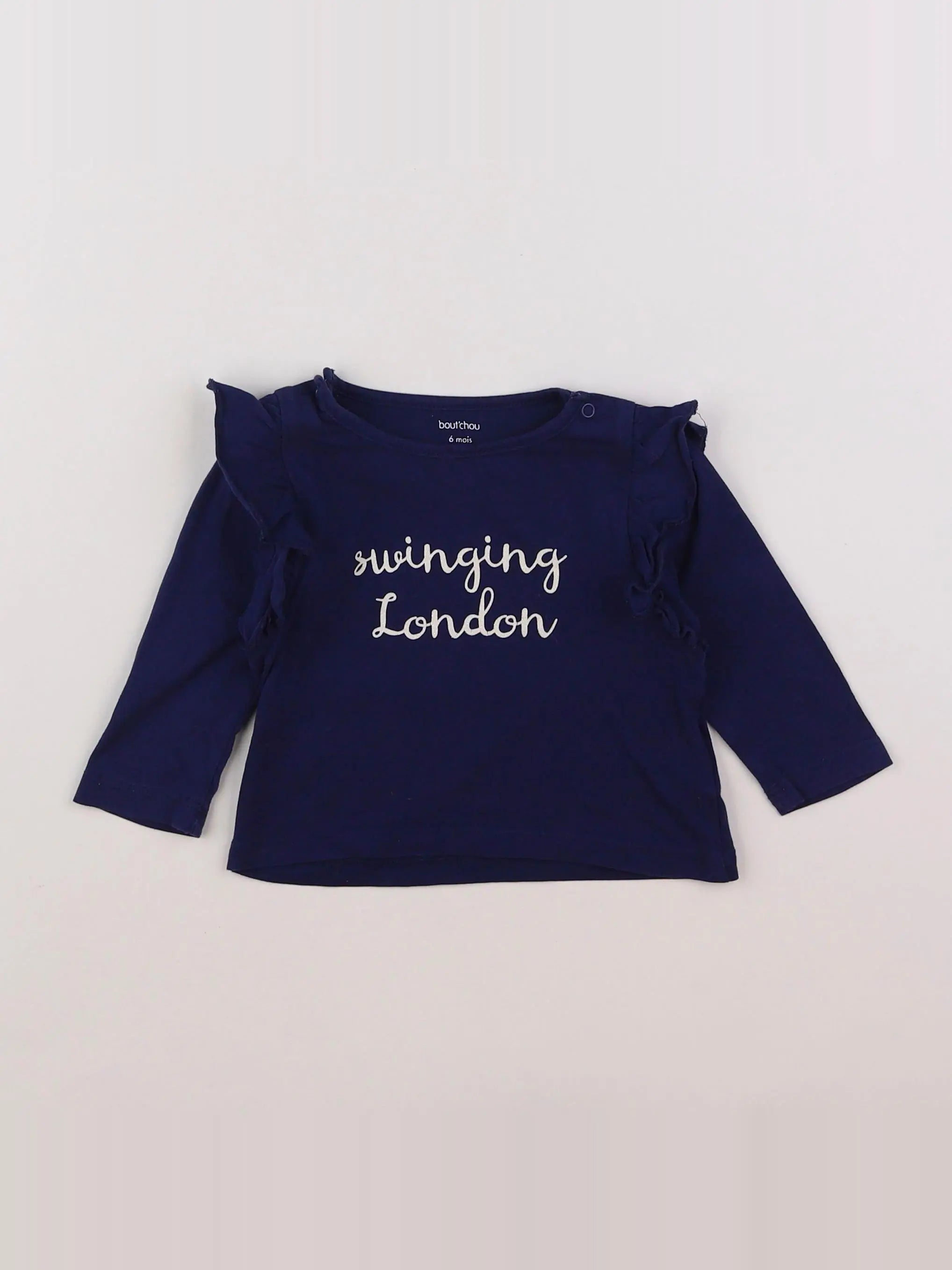 Boutchou - tee-shirt bleu - 6 mois