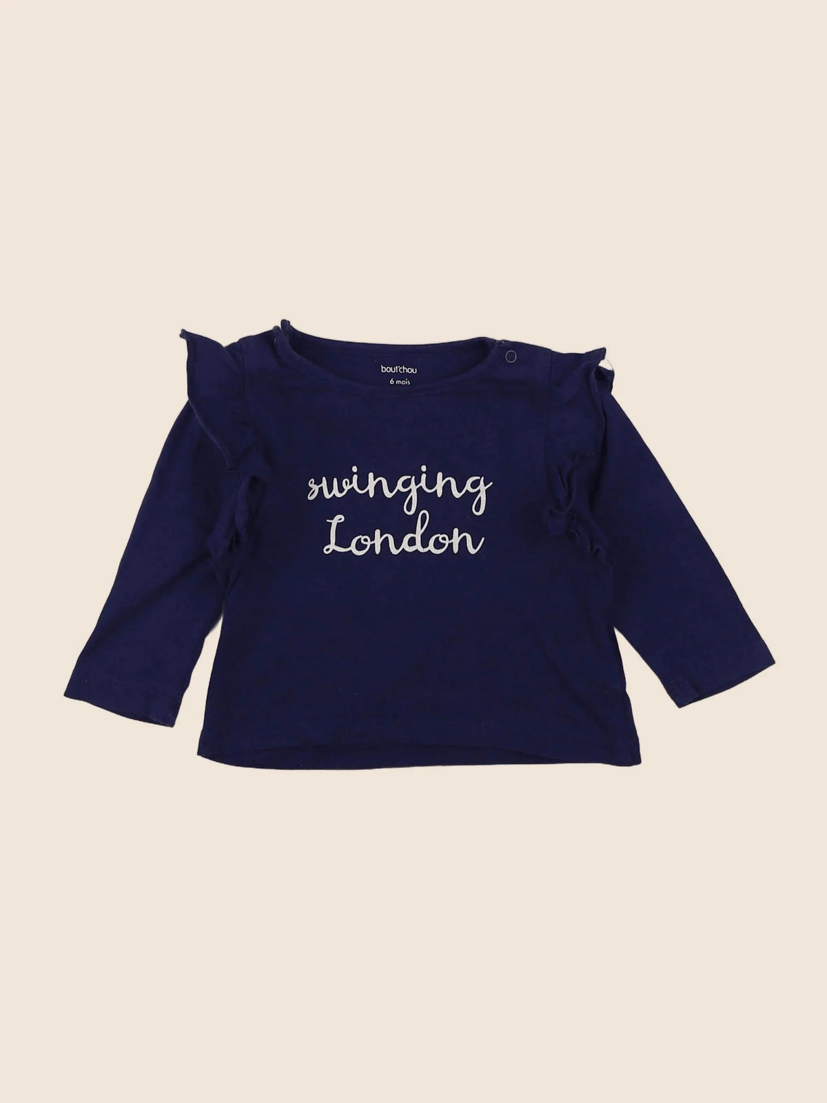 Boutchou - tee-shirt bleu - 6 mois