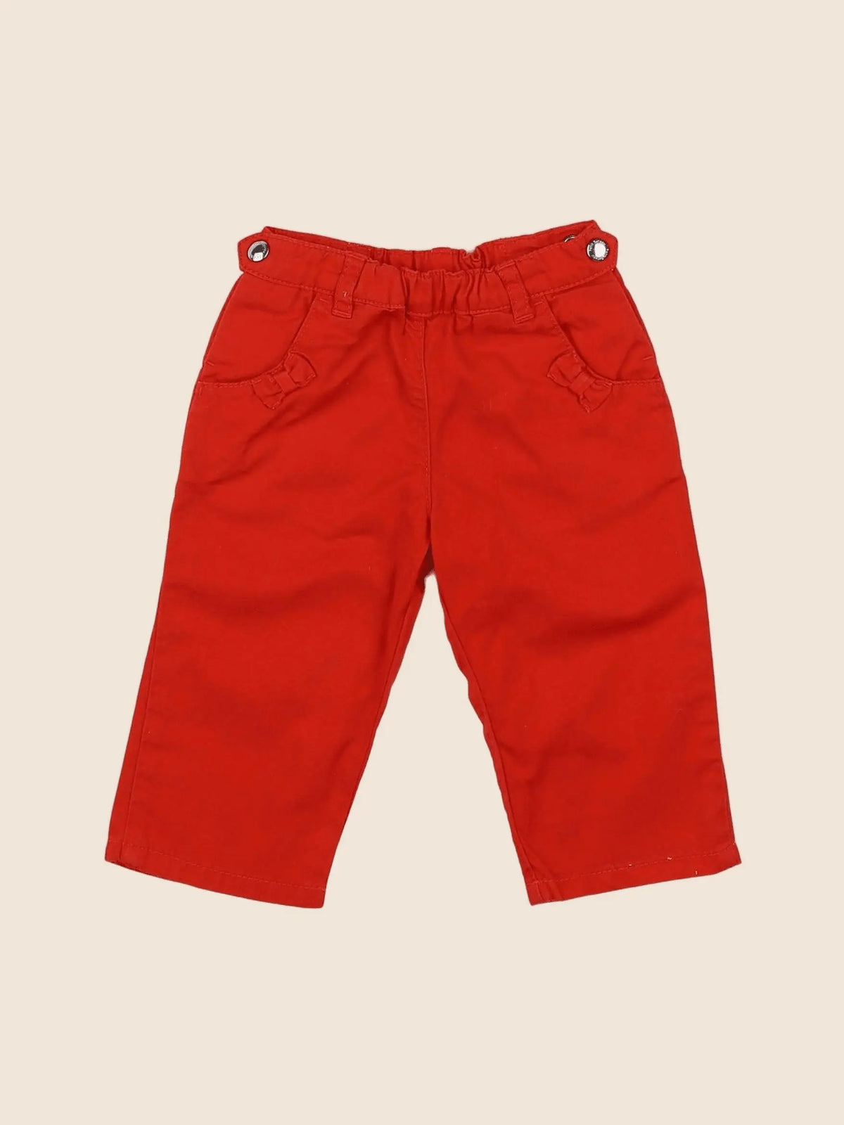 Petit Bateau - pantalon rouge - 6 mois