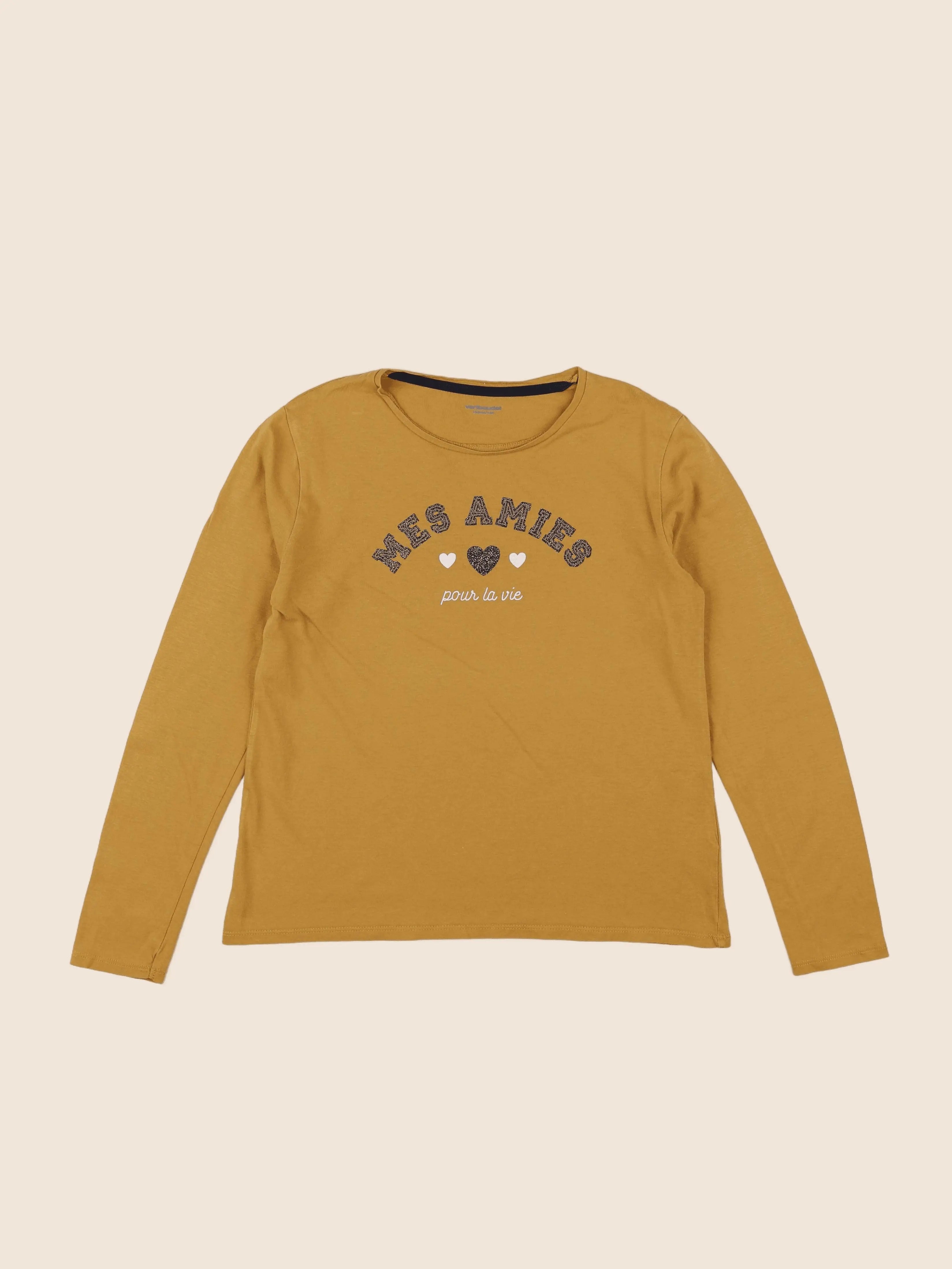 Vertbaudet - tee-shirt jaune - 12 ans