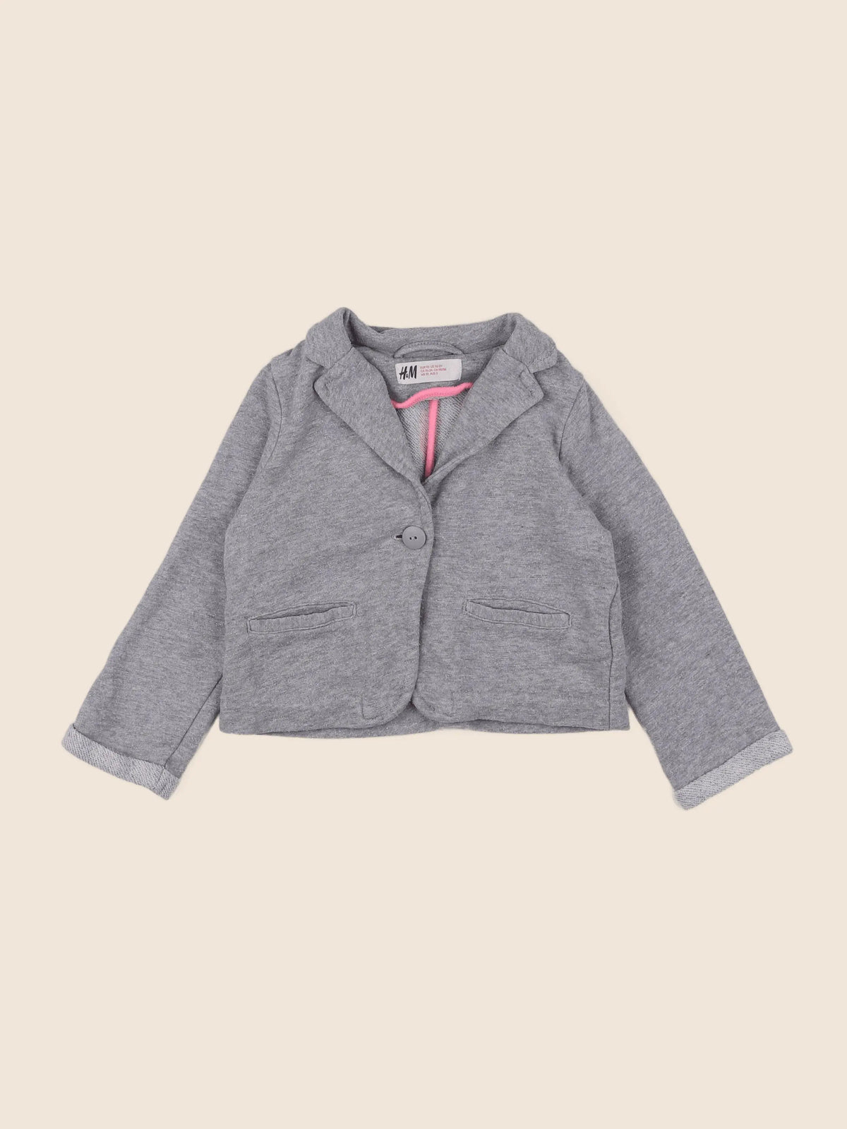 H&M - veste gris - 18 mois à 2 ans