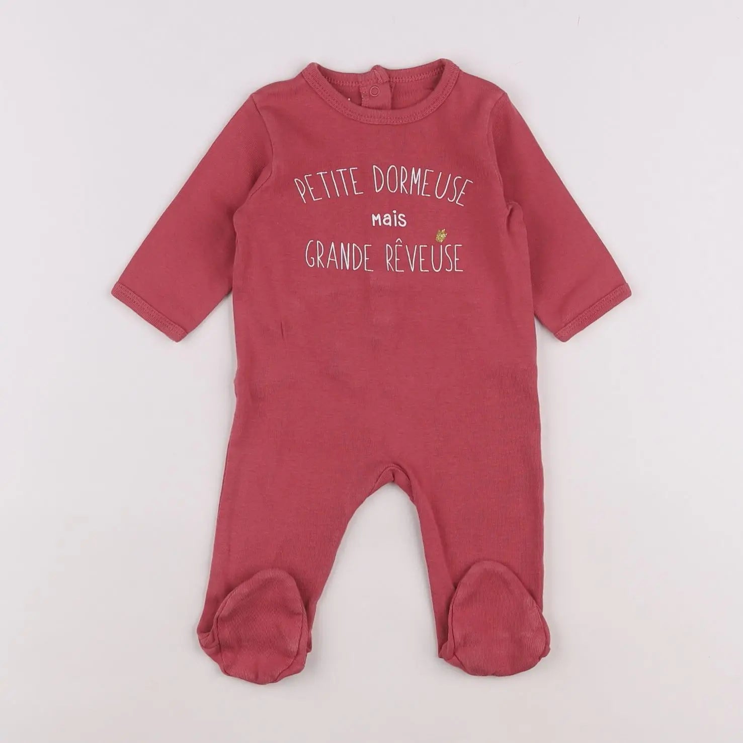 Vertbaudet - pyjama coton rose - 3 mois