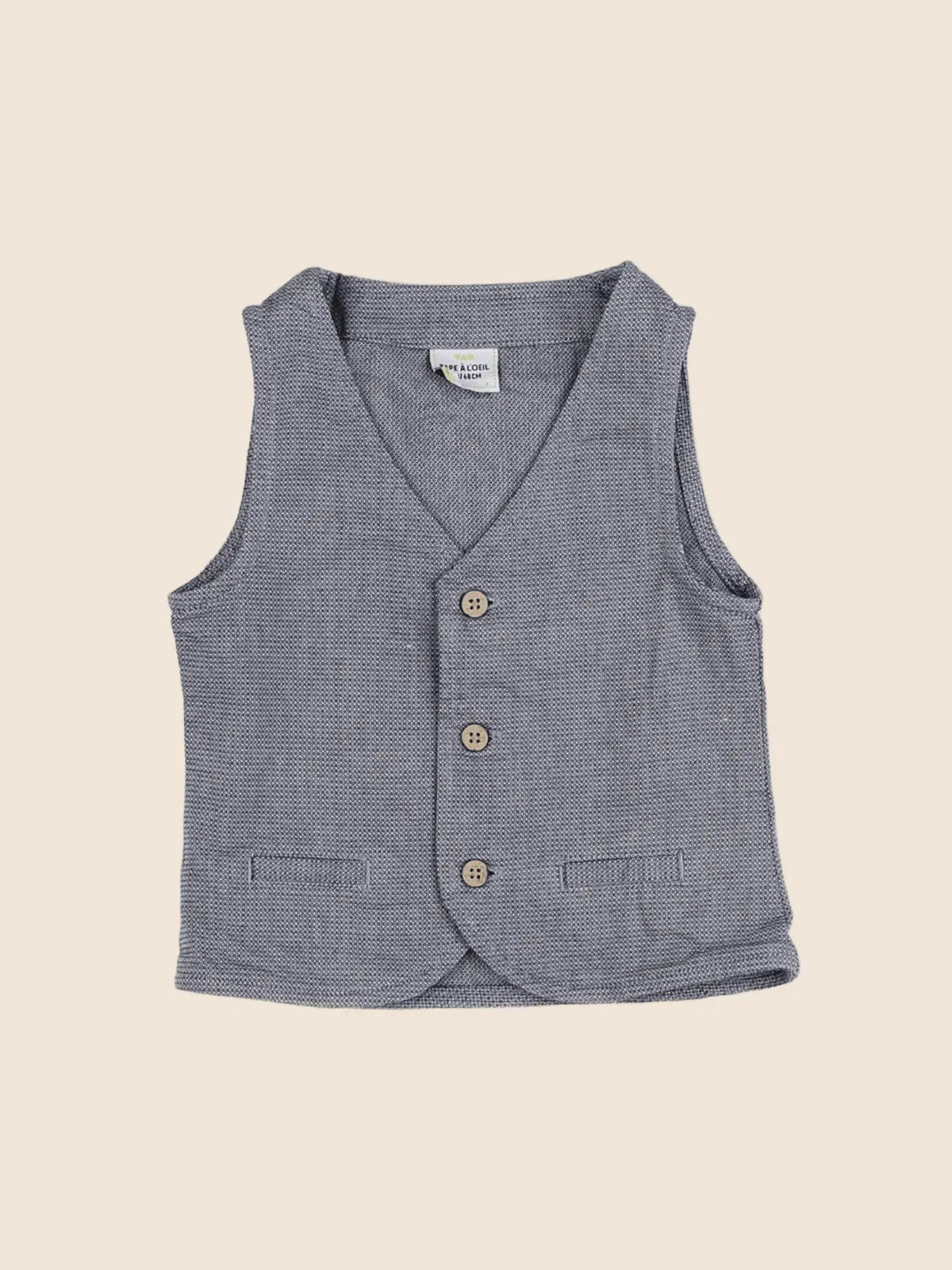 Tape à l'oeil - gilet gris - 6 mois