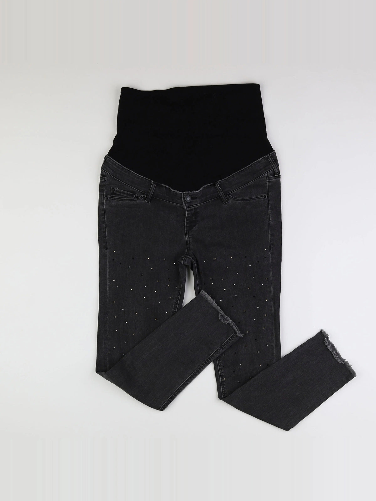 H&M - jean grossesse noir - 42