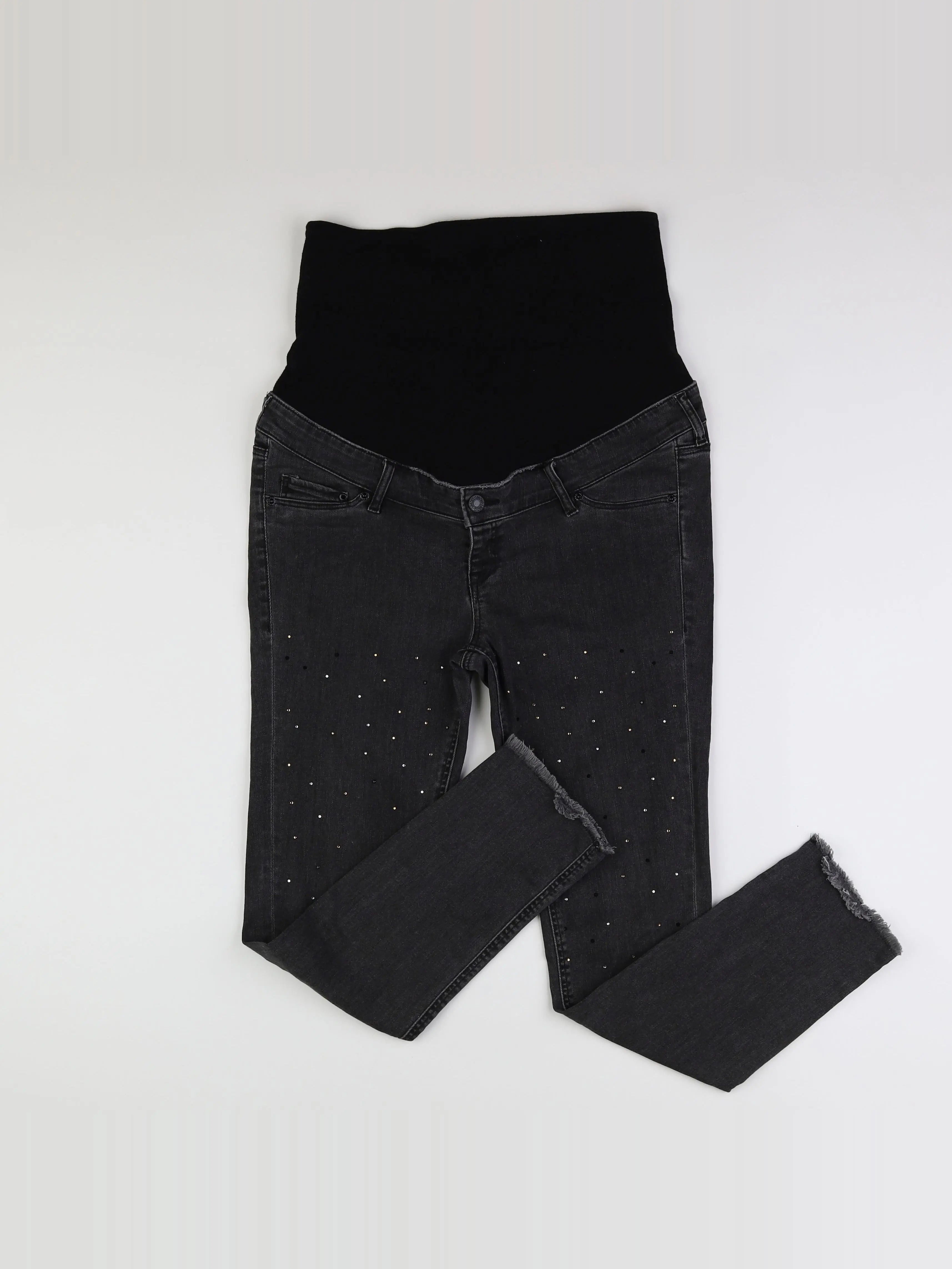 H&M - jean grossesse noir - 42
