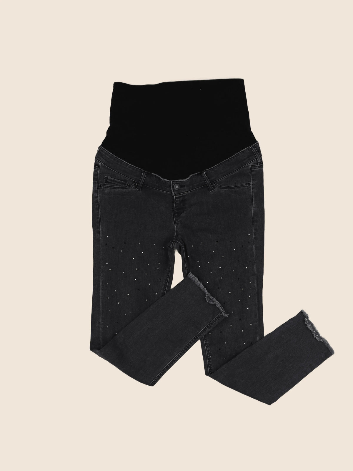 H&M - jean grossesse noir - 42