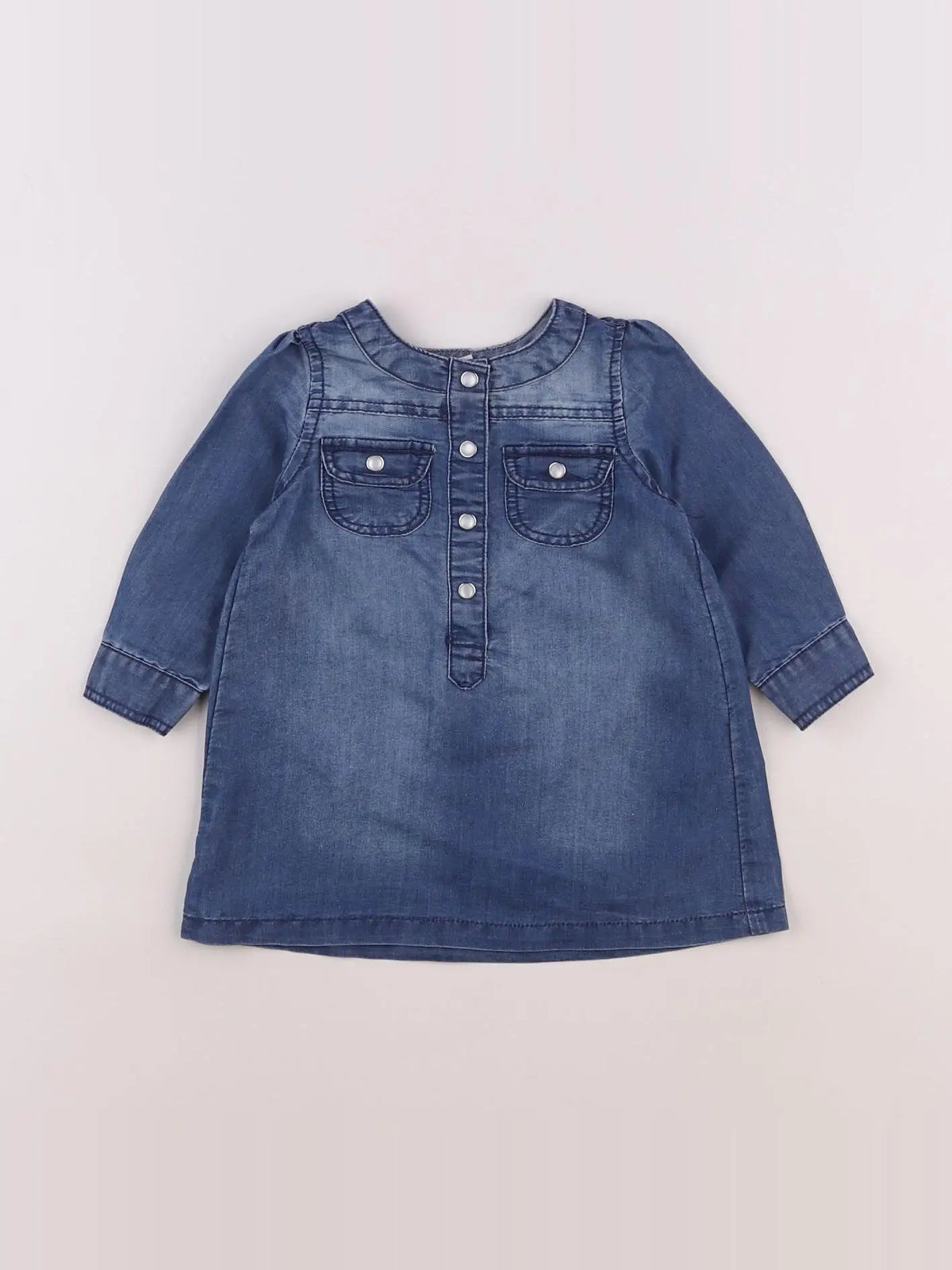 H&M - robe bleu - 3/6 mois