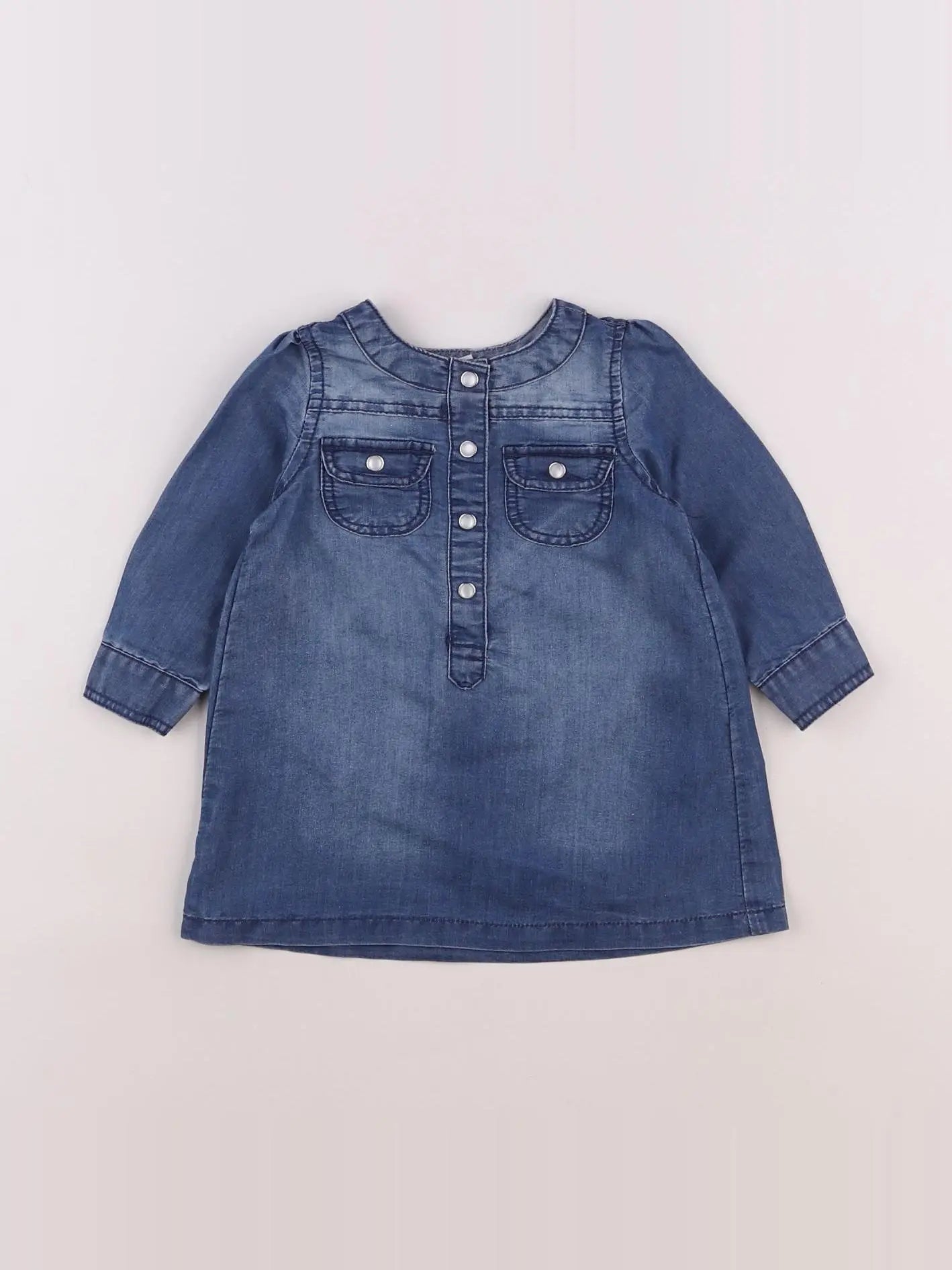 H&M - robe bleu - 3/6 mois